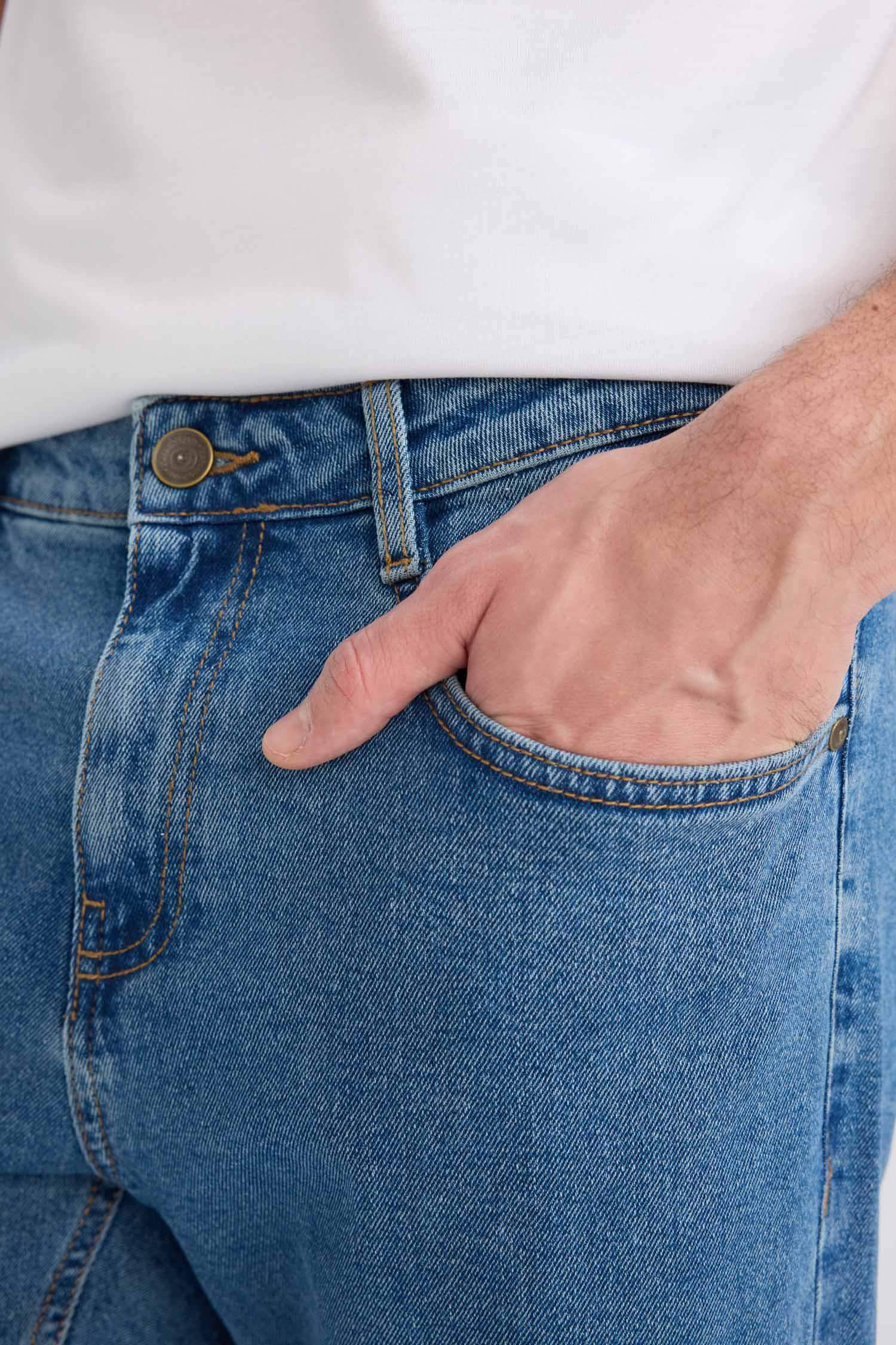 Diago Comfort Fit Rahat Kalıp Yüksek Bel Geniş Paça Jean Pantolon