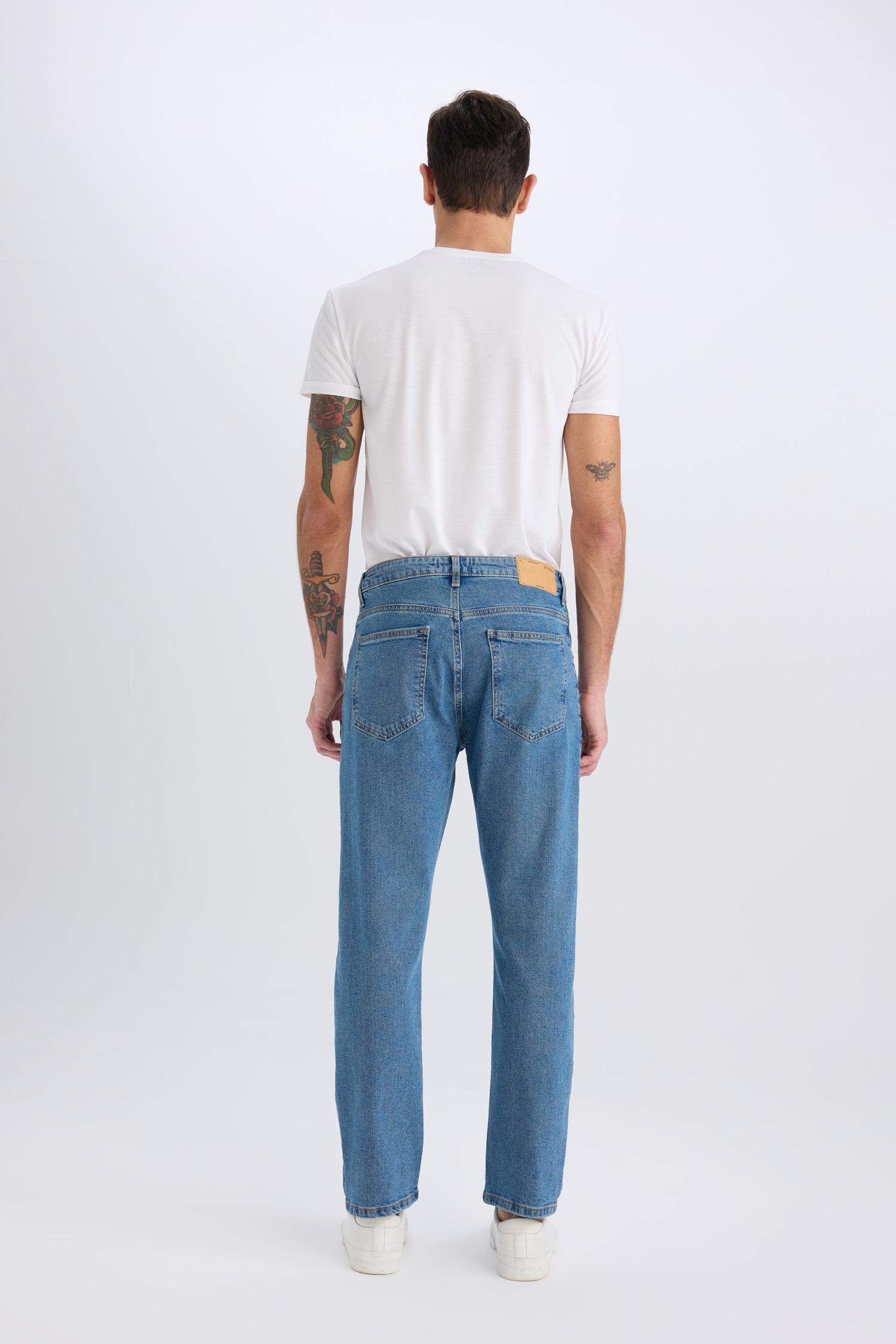 Diago Comfort Fit Rahat Kalıp Yüksek Bel Geniş Paça Jean Pantolon