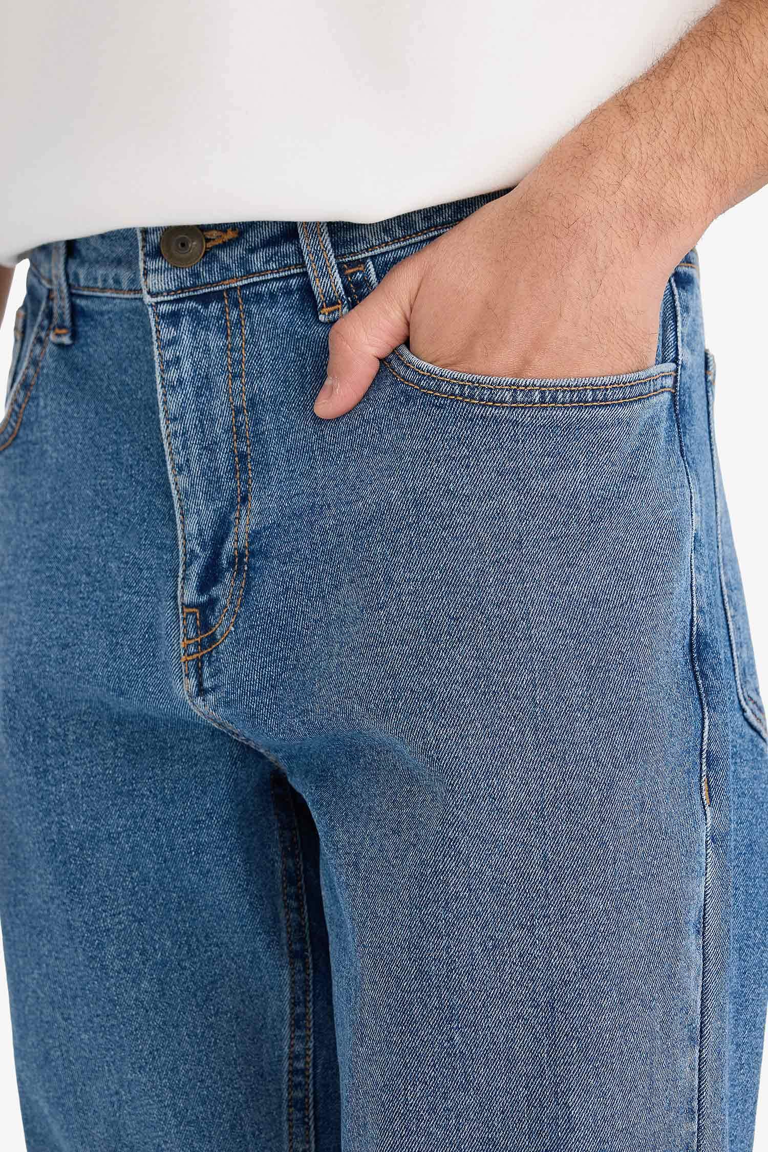 Diago Comfort Fit Yüksek Bel Geniş Paça Düz Paça Jean Pantolon