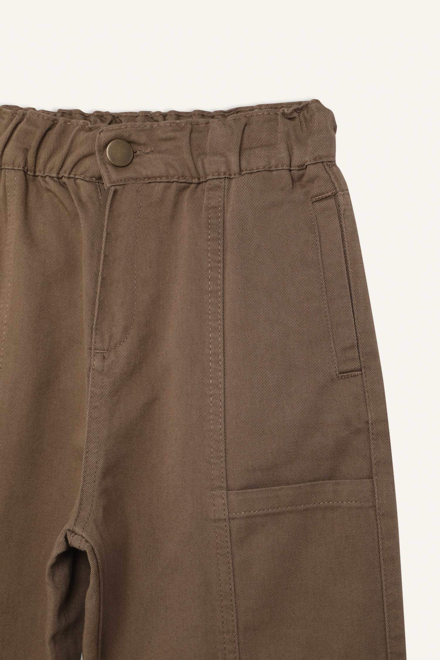 Erkek Çocuk Loose Fit Beli Lastikli Twill Pantolon