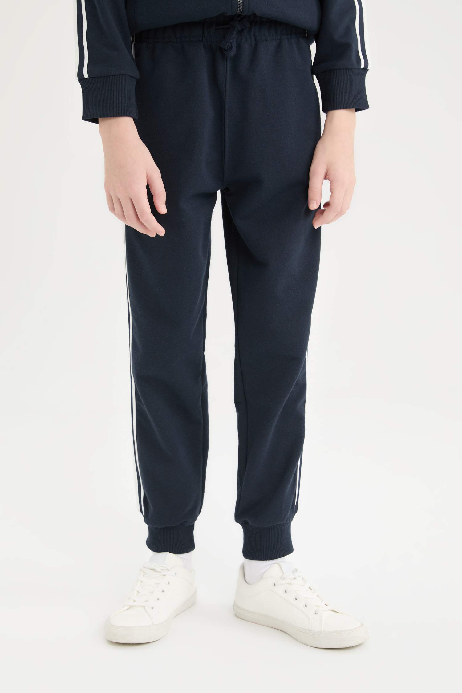 Erkek Çocuk 2'li Takım Kolej Yaka Fermuarlı Bomber Ceket Beli Lastikli Eşofman Altı