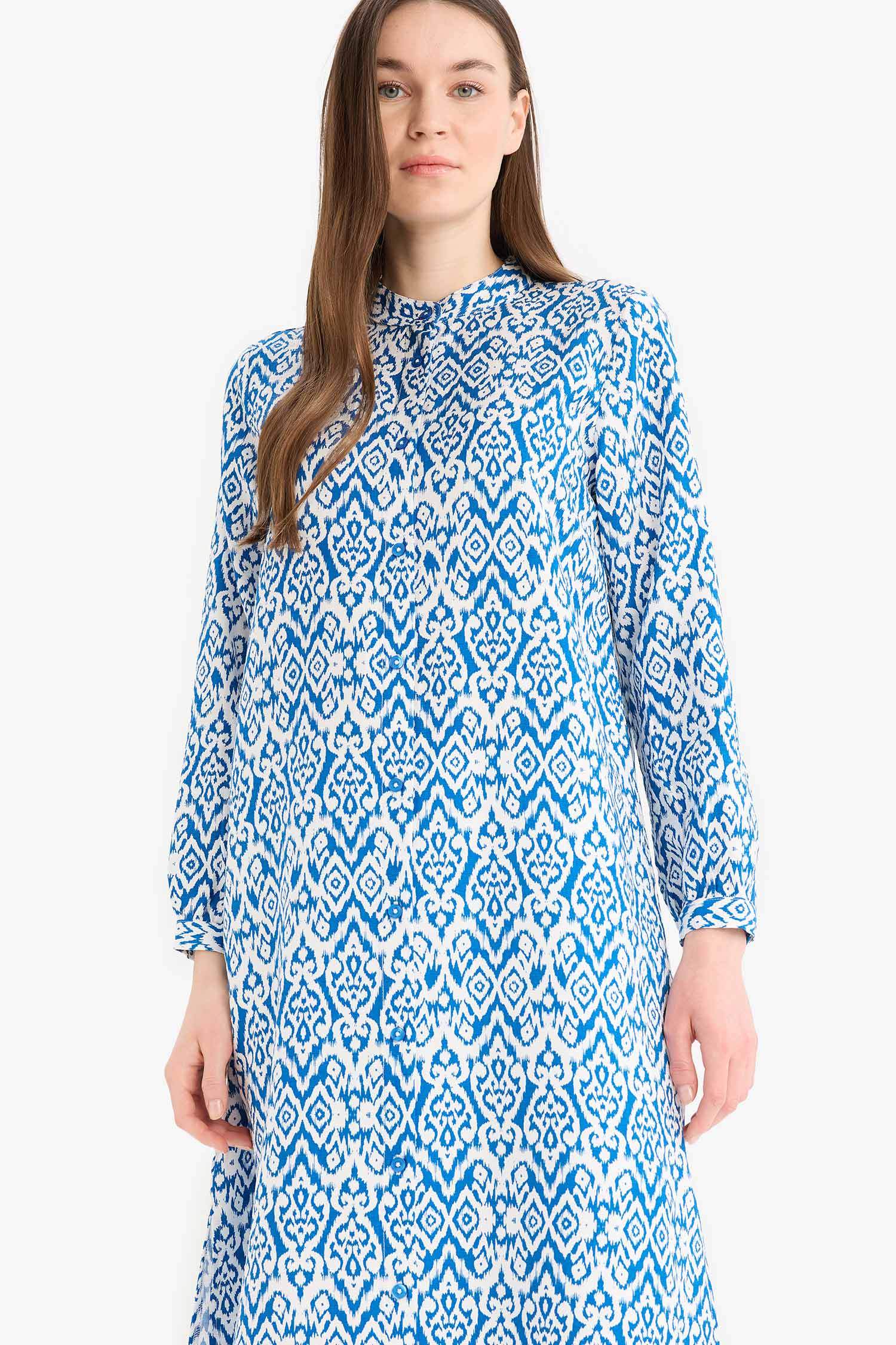 Regular Fit Printed Long Sleeve Tunic