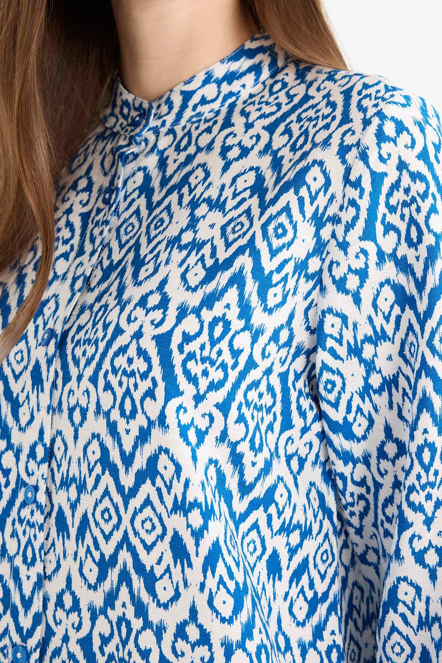 Regular Fit Printed Long Sleeve Tunic