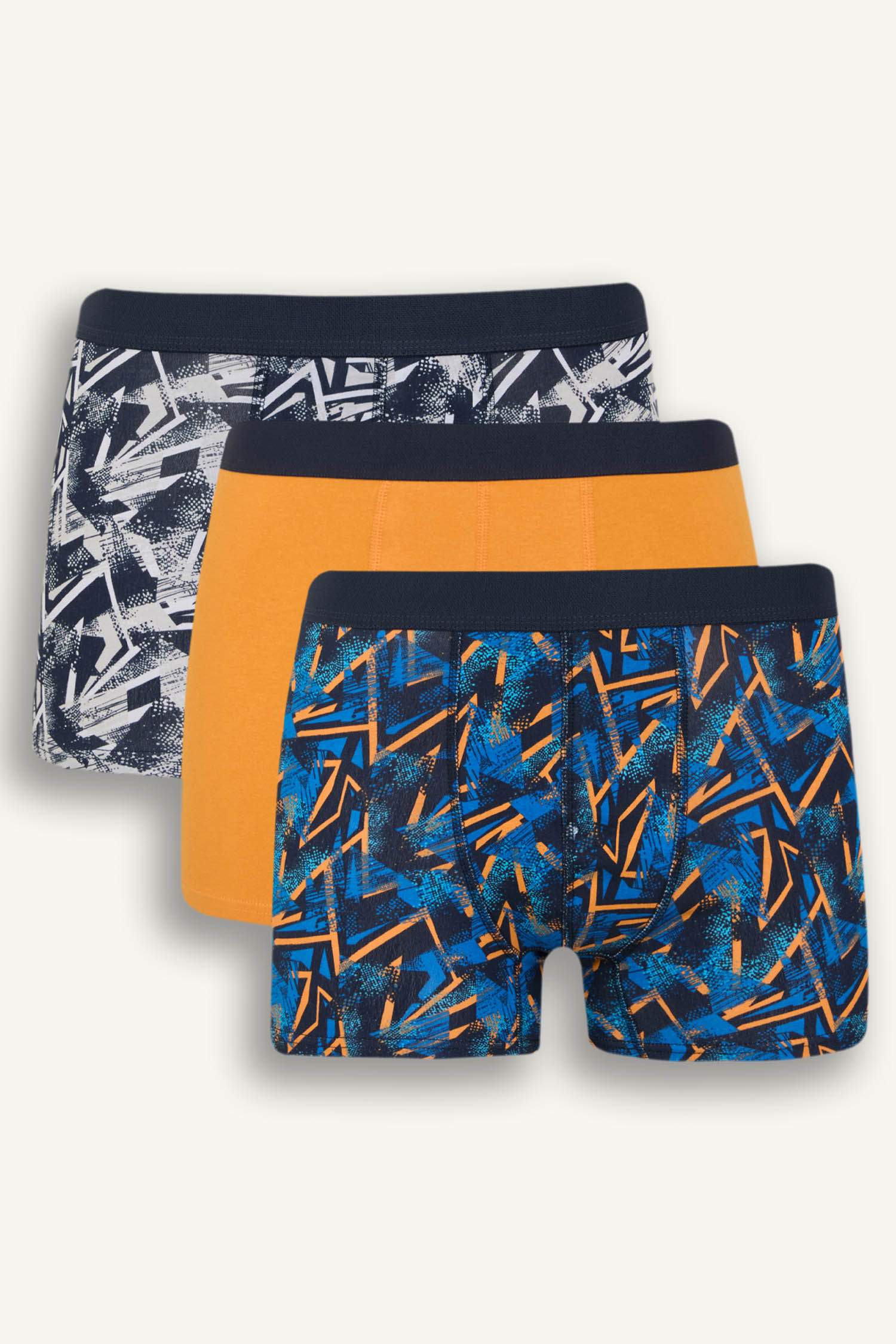 Regular Fit Baskılı 3'lü Boxer