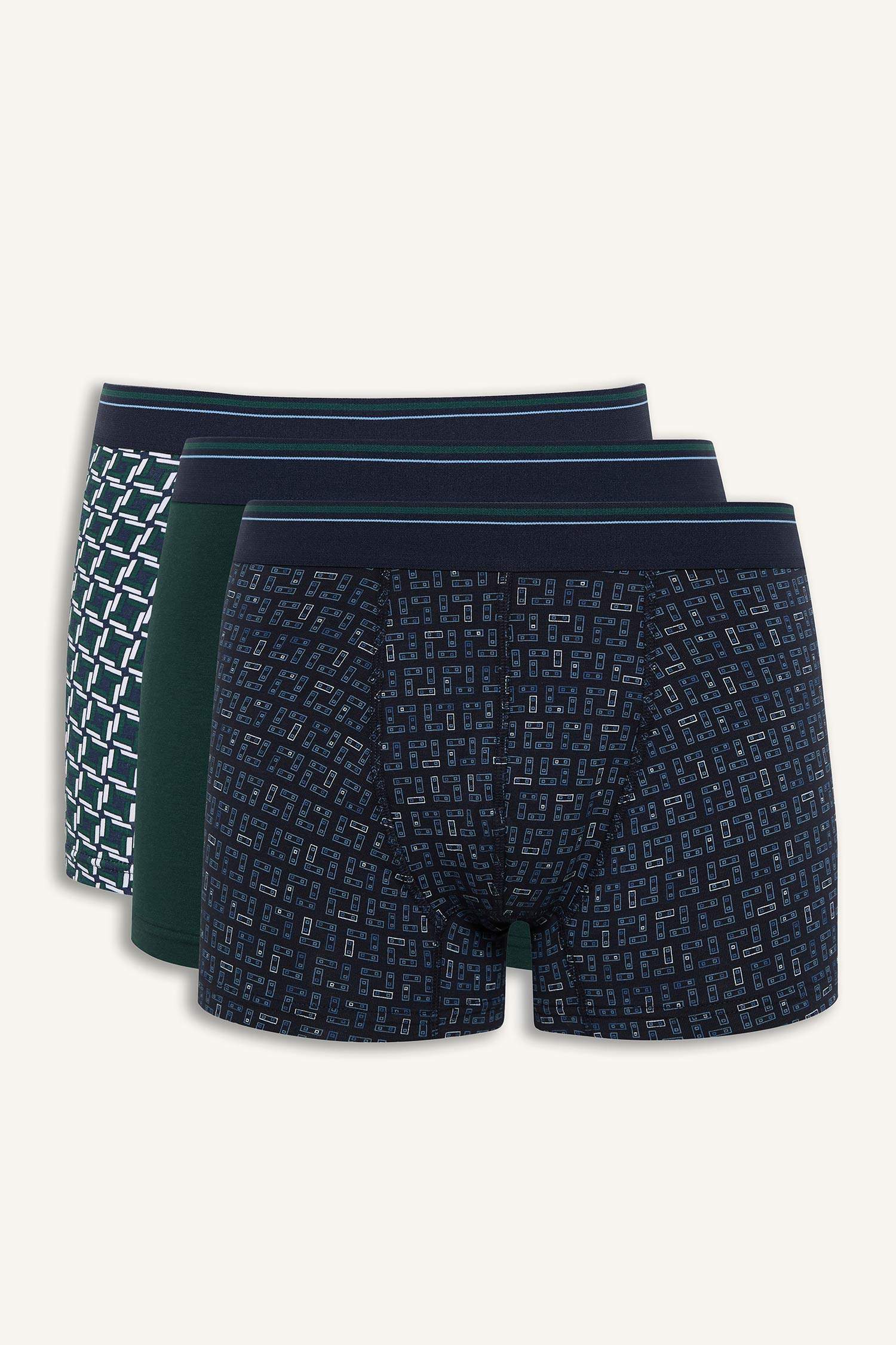 Regular Fit Baskılı 3'lü Boxer