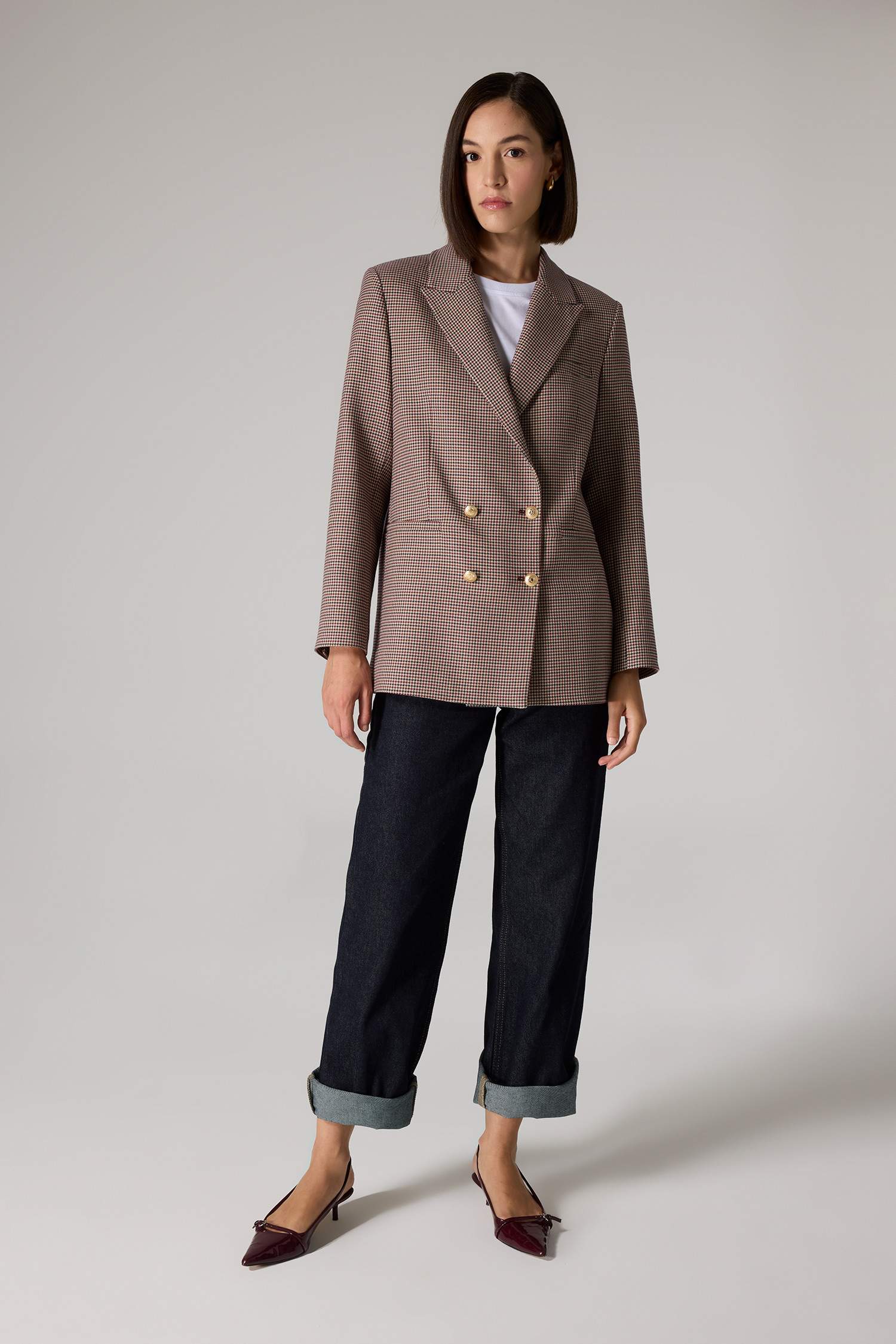 Sorbe x DeFacto Regular Fit Ceket Yaka Desenli Düğmeli Blazer Ceket