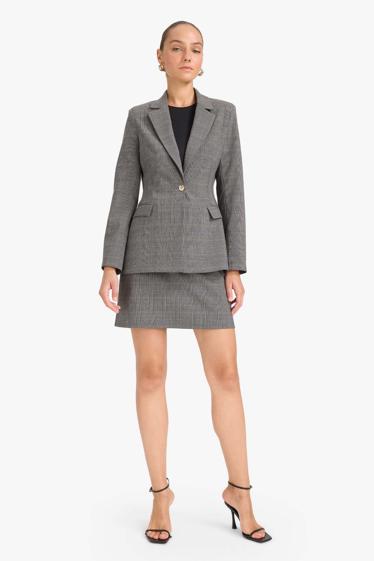 Slim Fit Jacket Collar Blazer