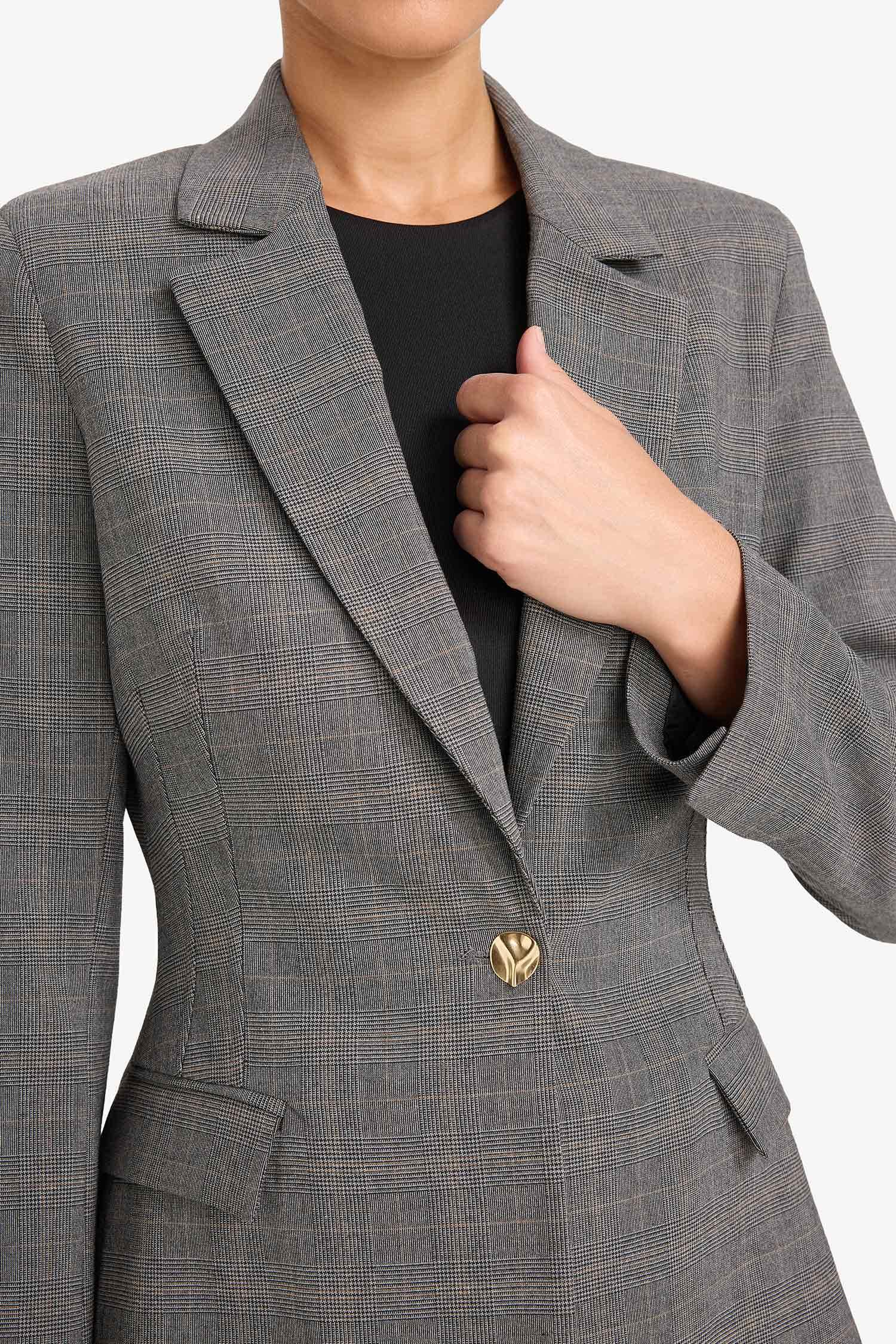Slim Fit Jacket Collar Blazer