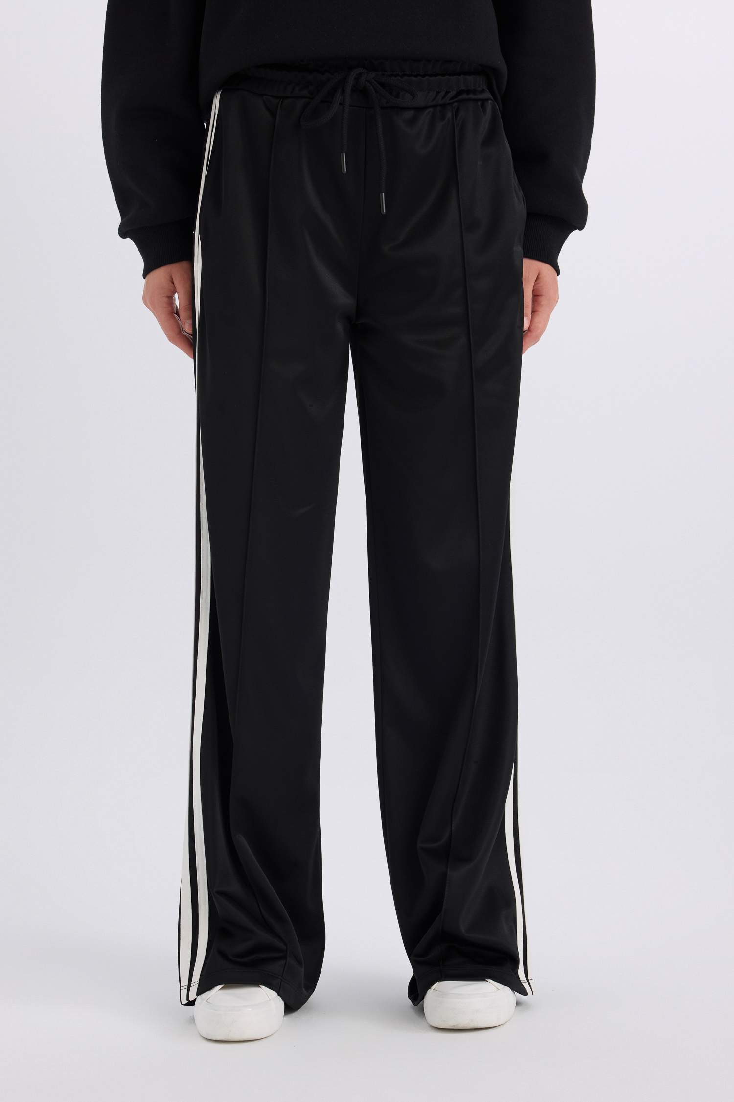 Wide Leg Geniş Paça Beli Lastikli Cepli Uzun Boy Eşofman Altı