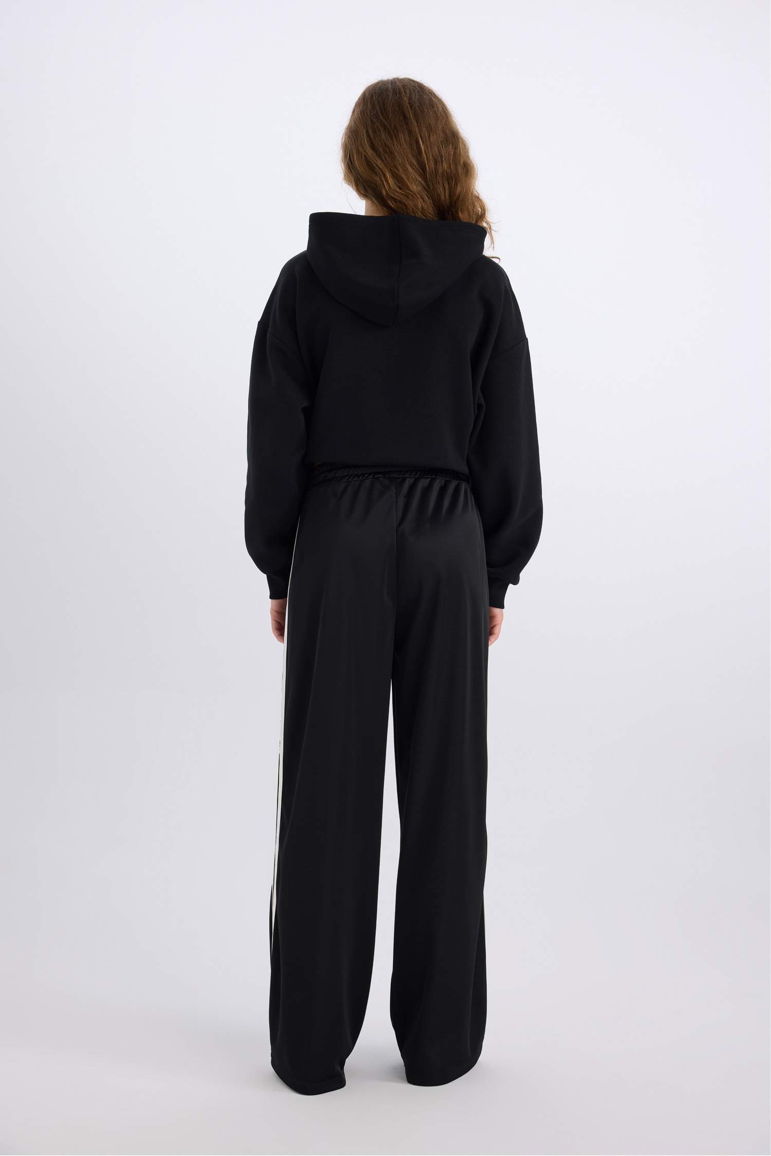 Wide Leg Geniş Paça Beli Lastikli Cepli Uzun Boy Eşofman Altı