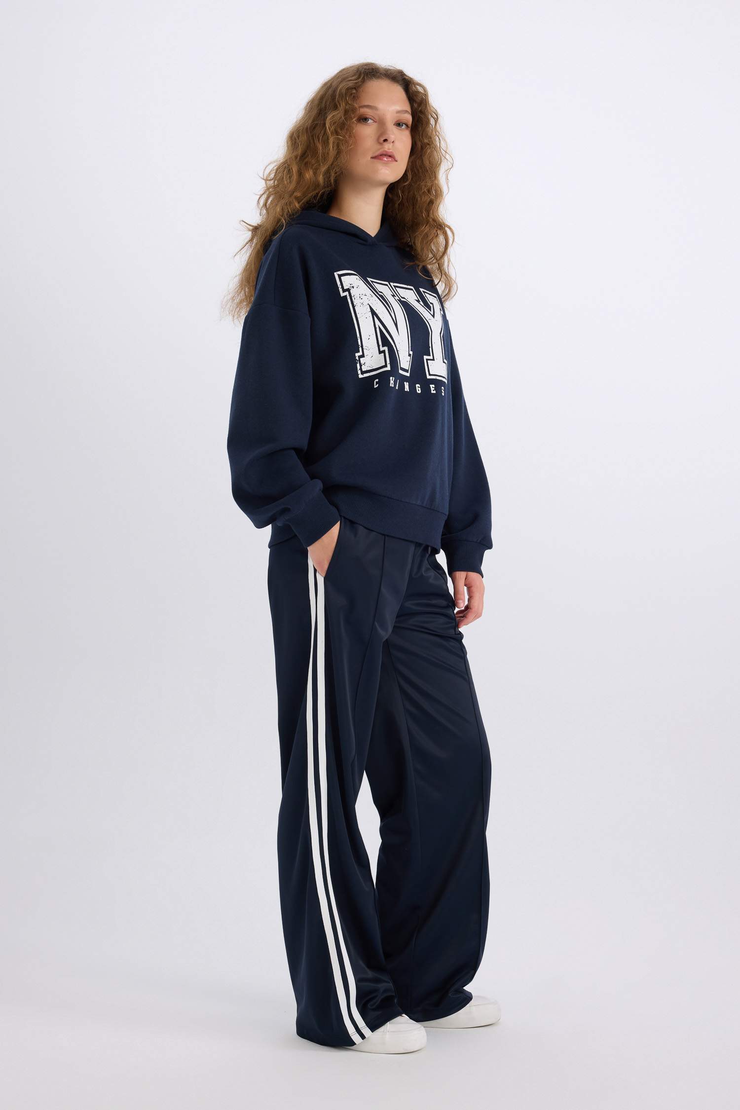 Wide Leg Geniş Paça Beli Lastikli Cepli Uzun Boy Eşofman Altı