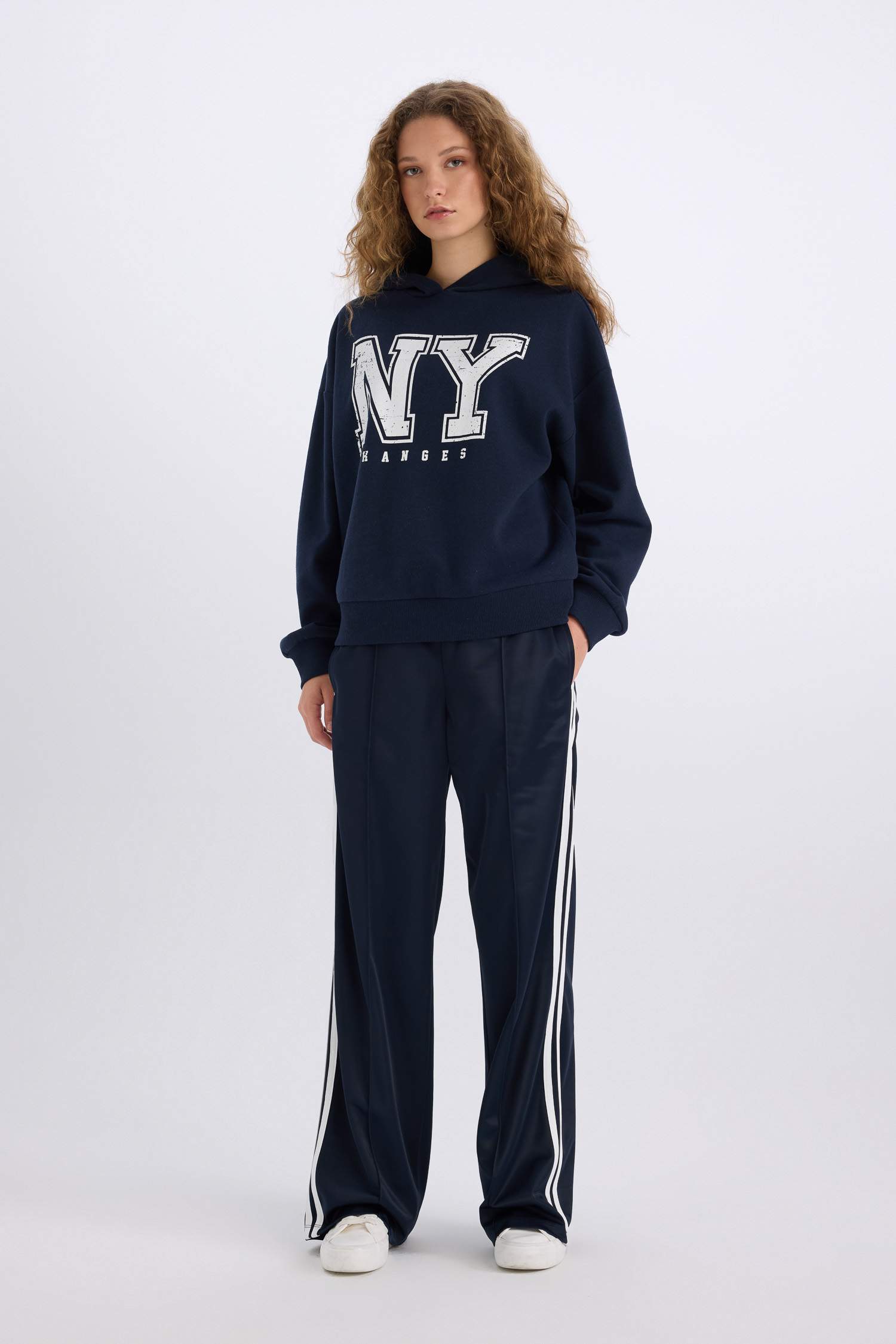 Wide Leg Geniş Paça Beli Lastikli Cepli Uzun Boy Eşofman Altı