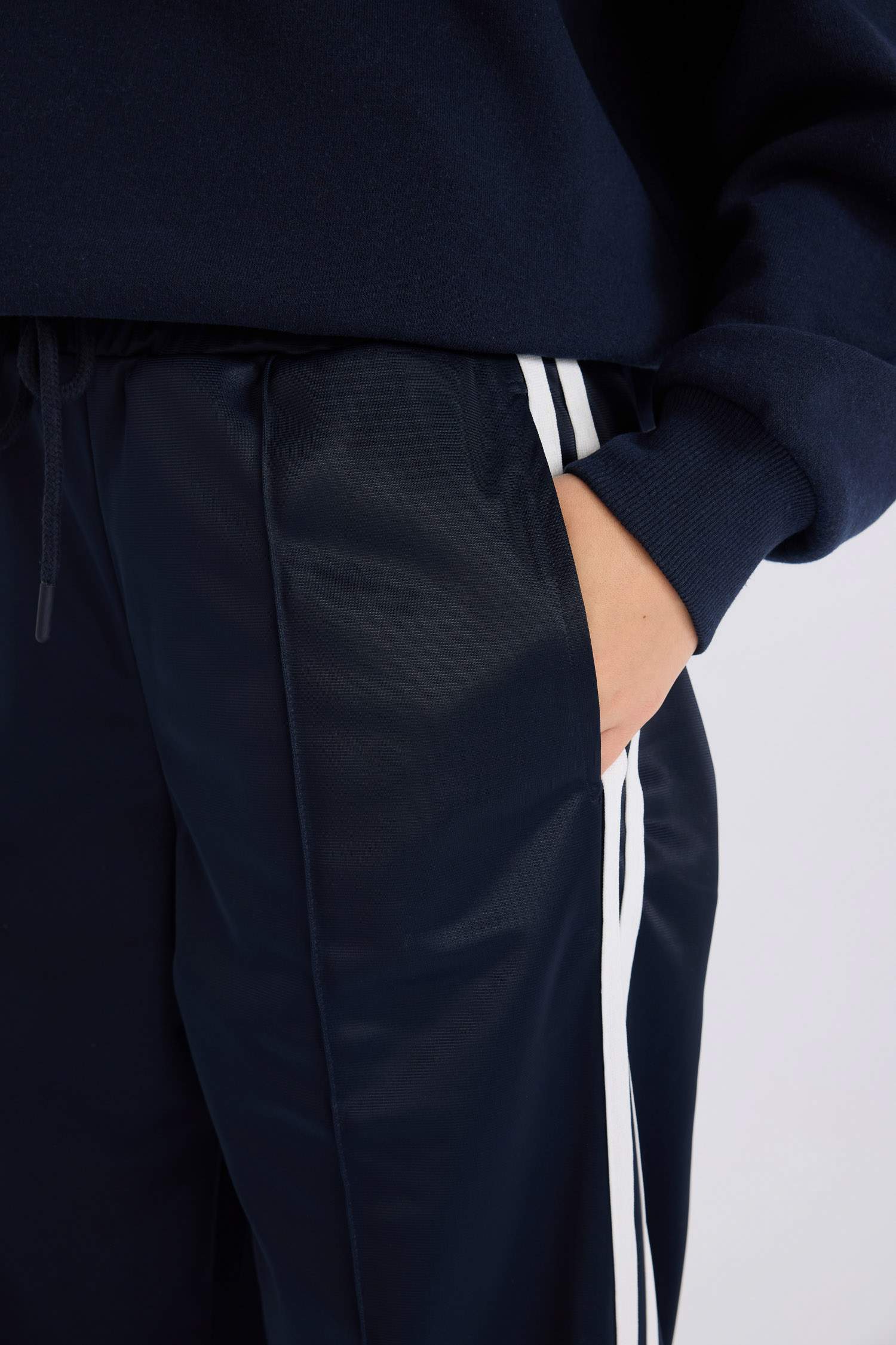 Wide Leg Geniş Paça Beli Lastikli Cepli Uzun Boy Eşofman Altı