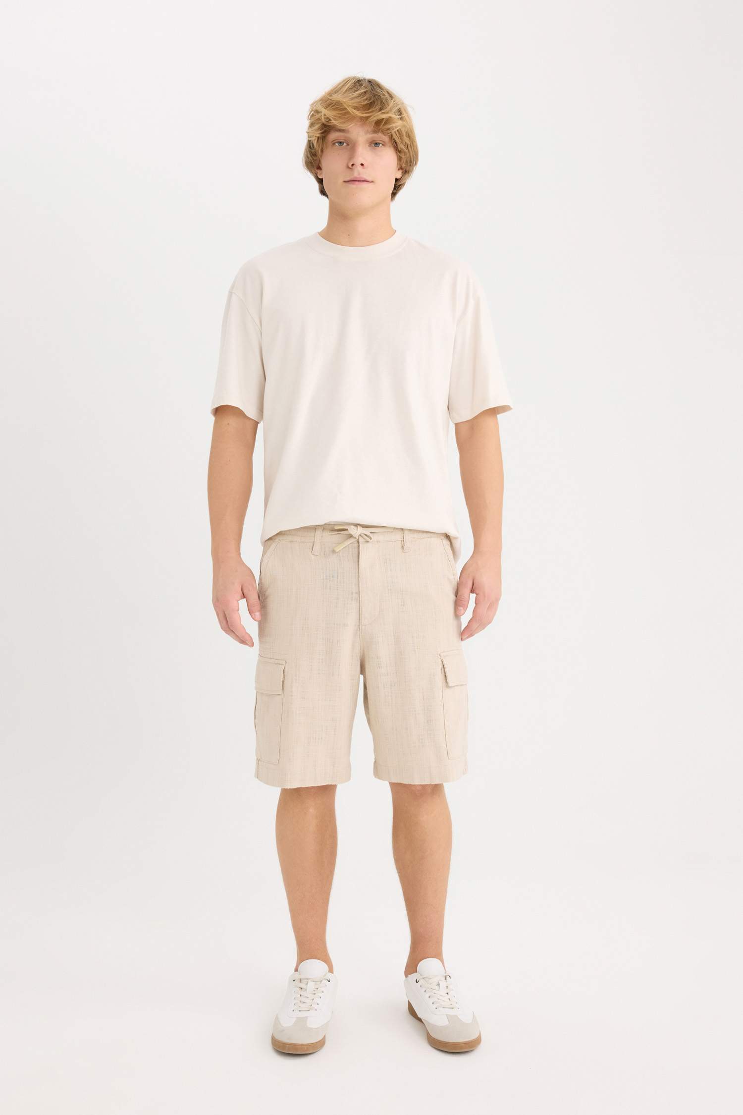 Regular Cargo Cotton Bermuda Shorts