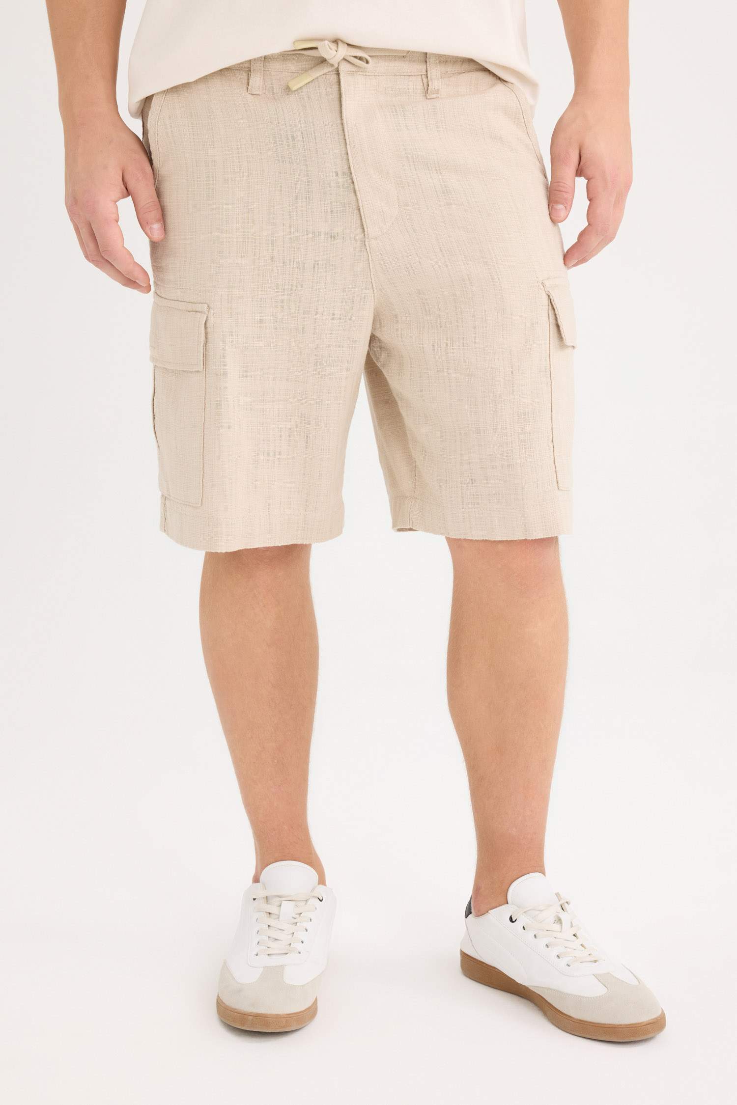 Regular Cargo Cotton Bermuda Shorts