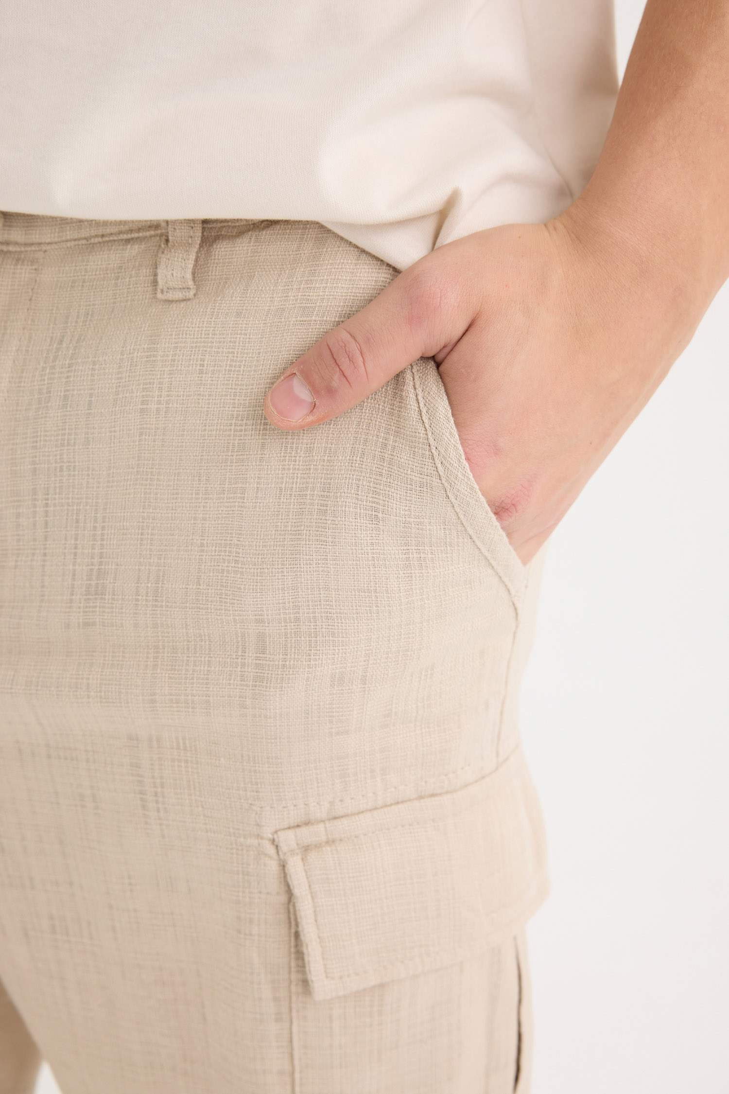 Regular Cargo Cotton Bermuda Shorts