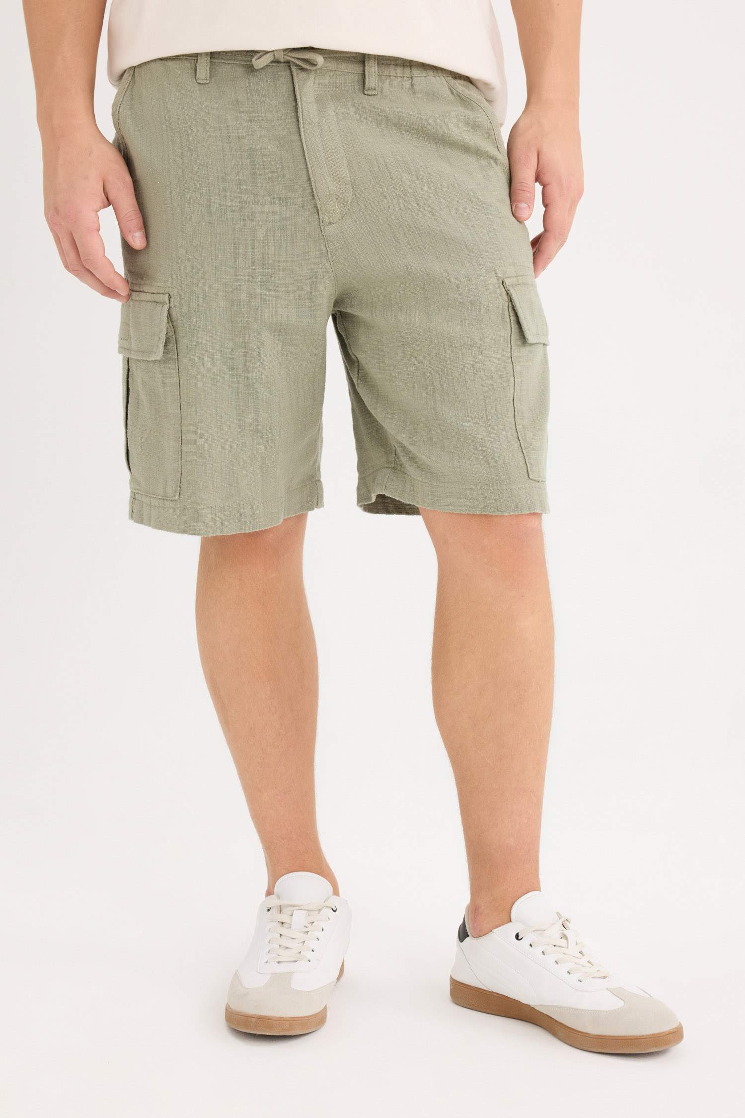 Regular Cargo Cotton Bermuda Shorts
