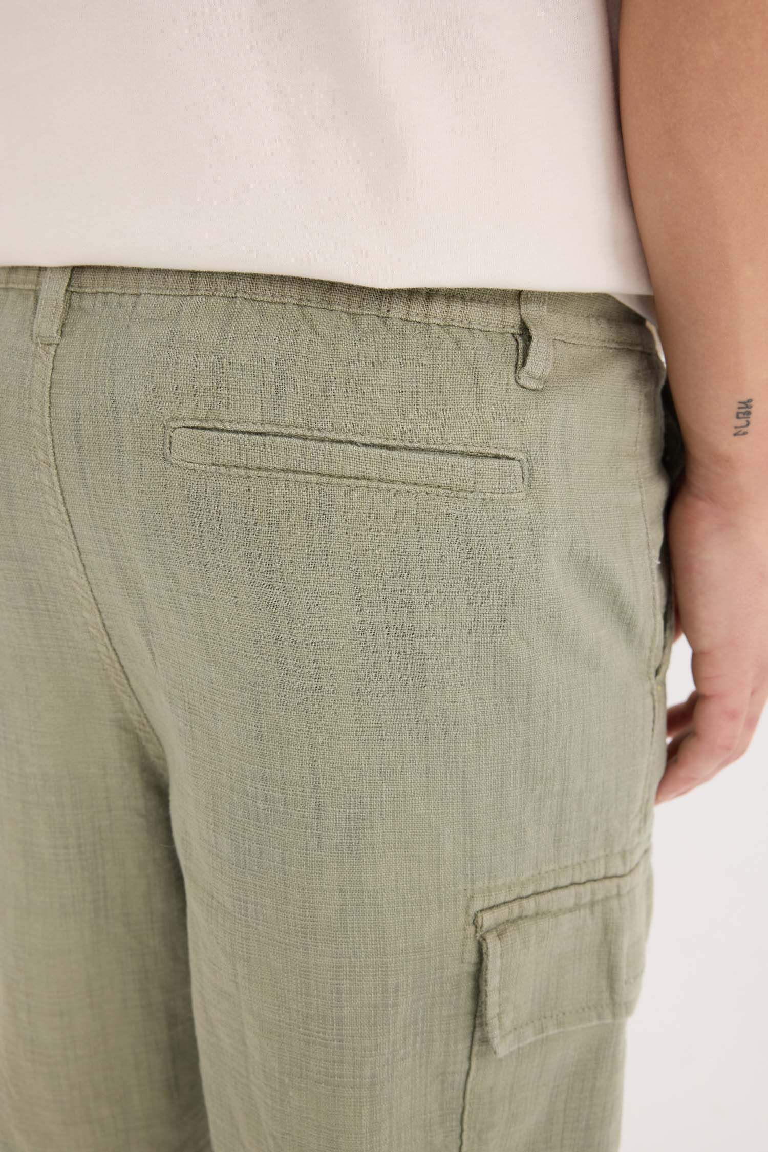 Regular Cargo Cotton Bermuda Shorts