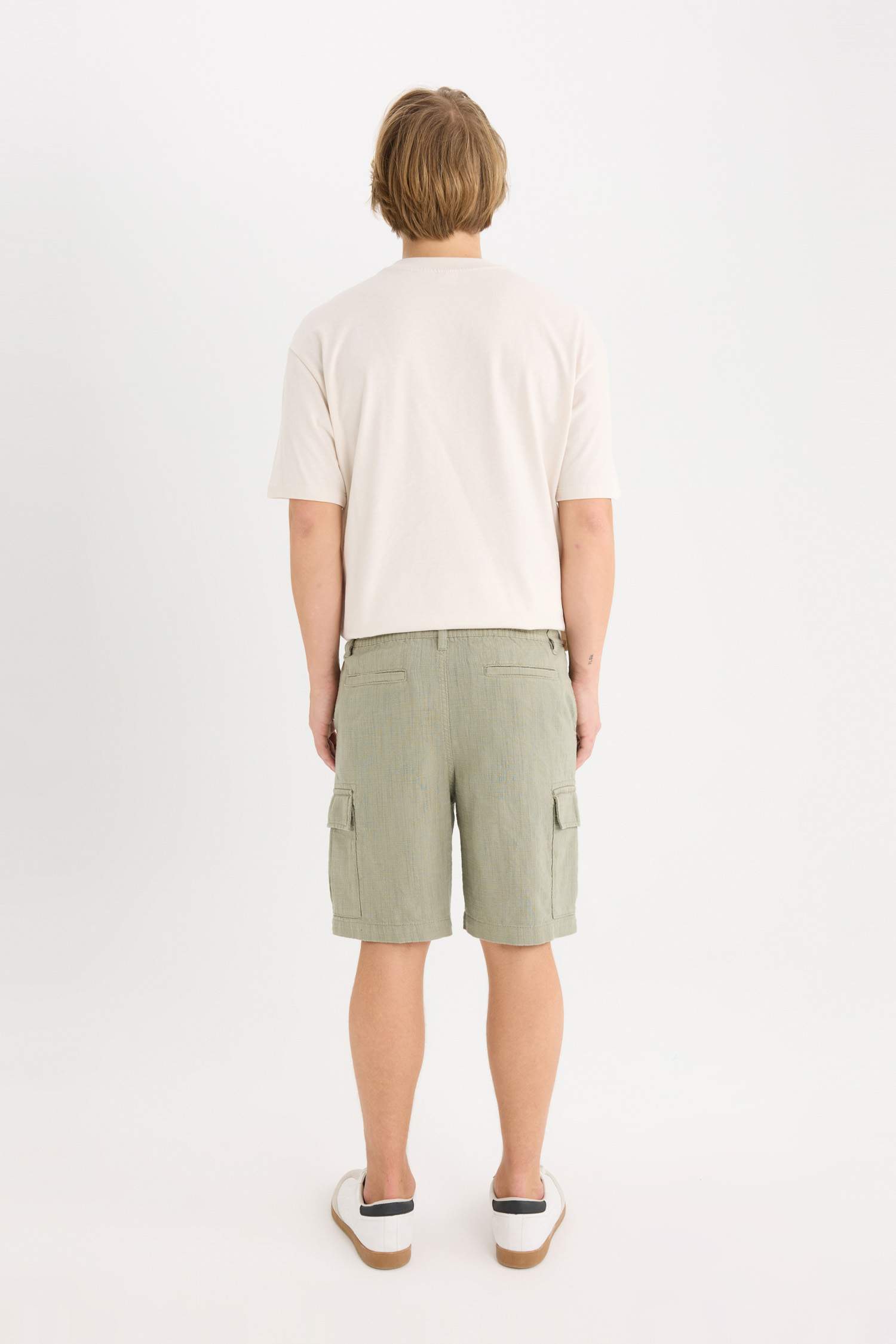 Regular Cargo Cotton Bermuda Shorts
