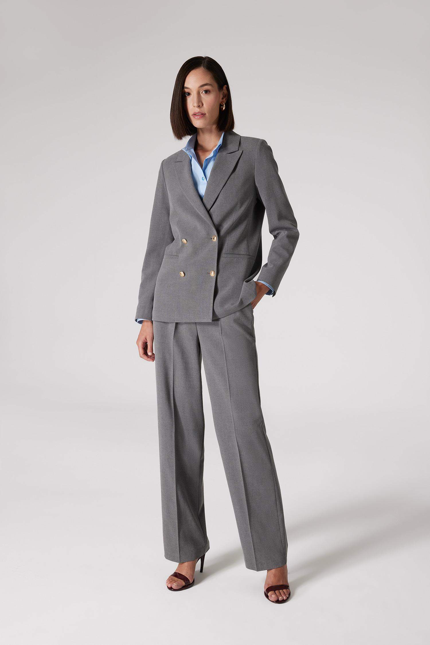 Sorbe x DeFacto Kruvaze Yaka Basic Düz Düğmeli Blazer Ceket