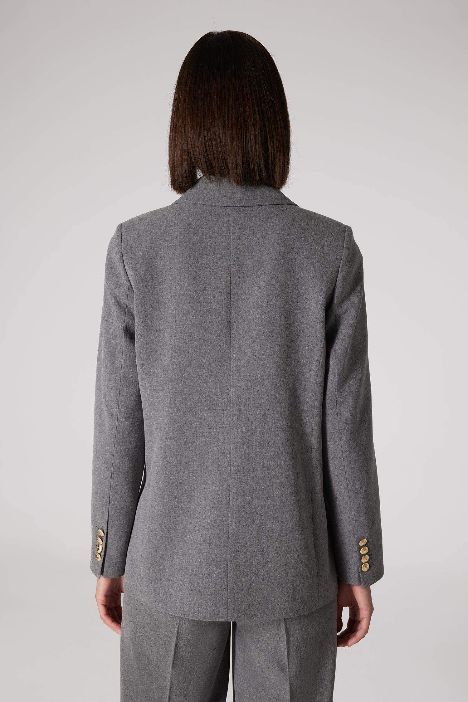 Sorbe x DeFacto Kruvaze Yaka Basic Düz Düğmeli Blazer Ceket