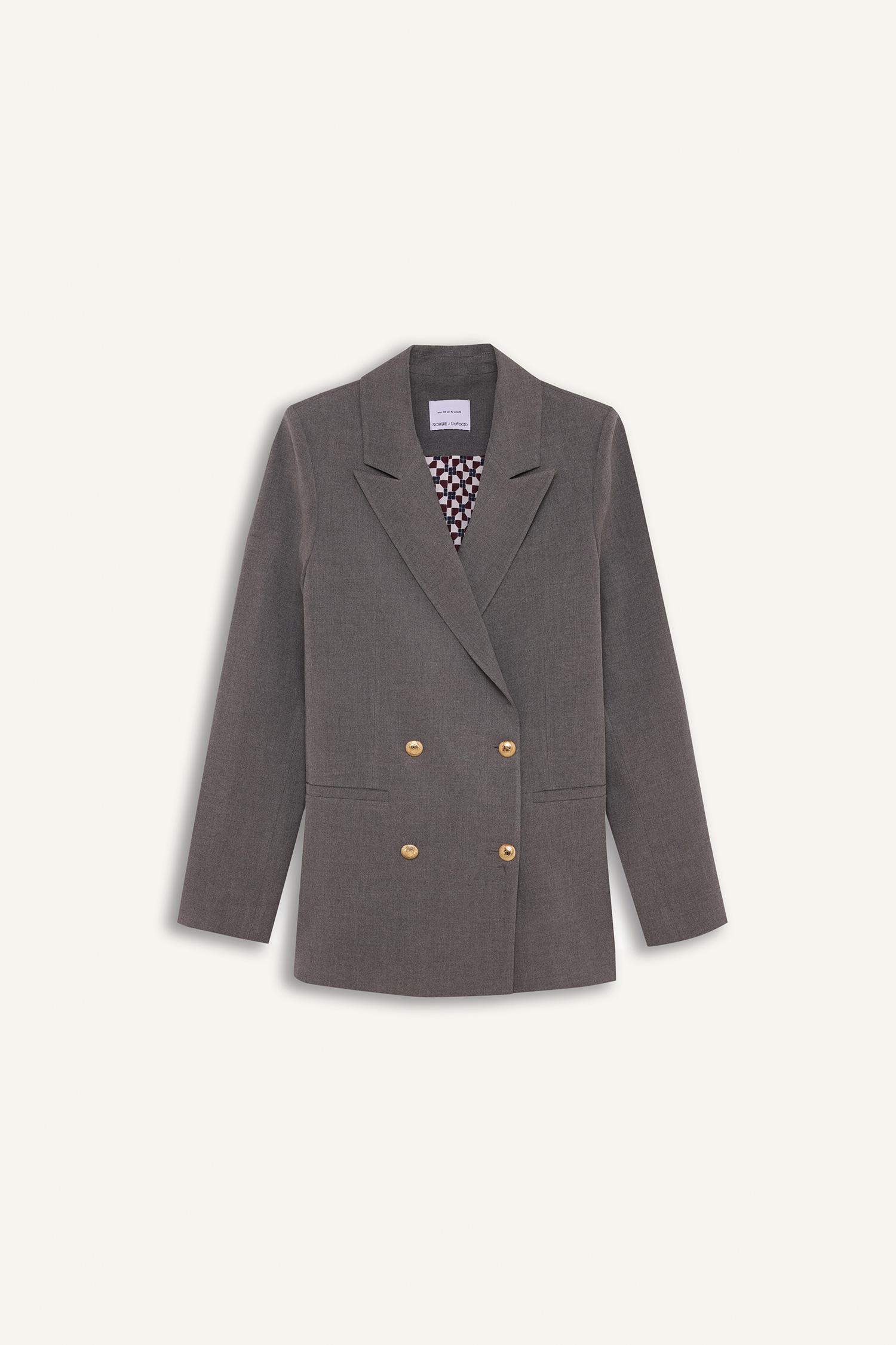 Sorbe x DeFacto Kruvaze Yaka Basic Düz Düğmeli Blazer Ceket