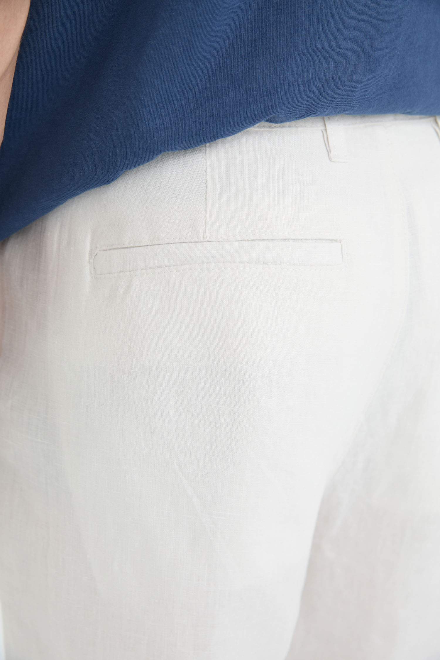 %100 Keten Regular Fit Yazlık Bermuda Şort