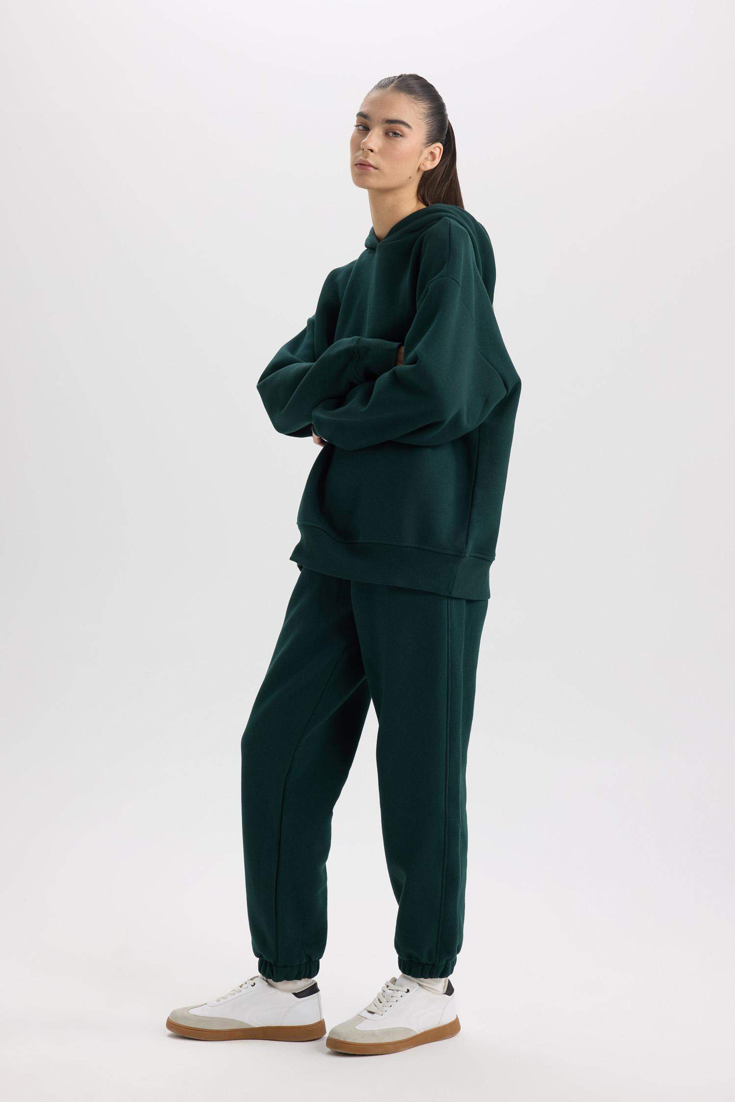 Standart Boy Jogger Kalın Eşofman Altı Basic Düz Beli Paçası Lastikli Cepli