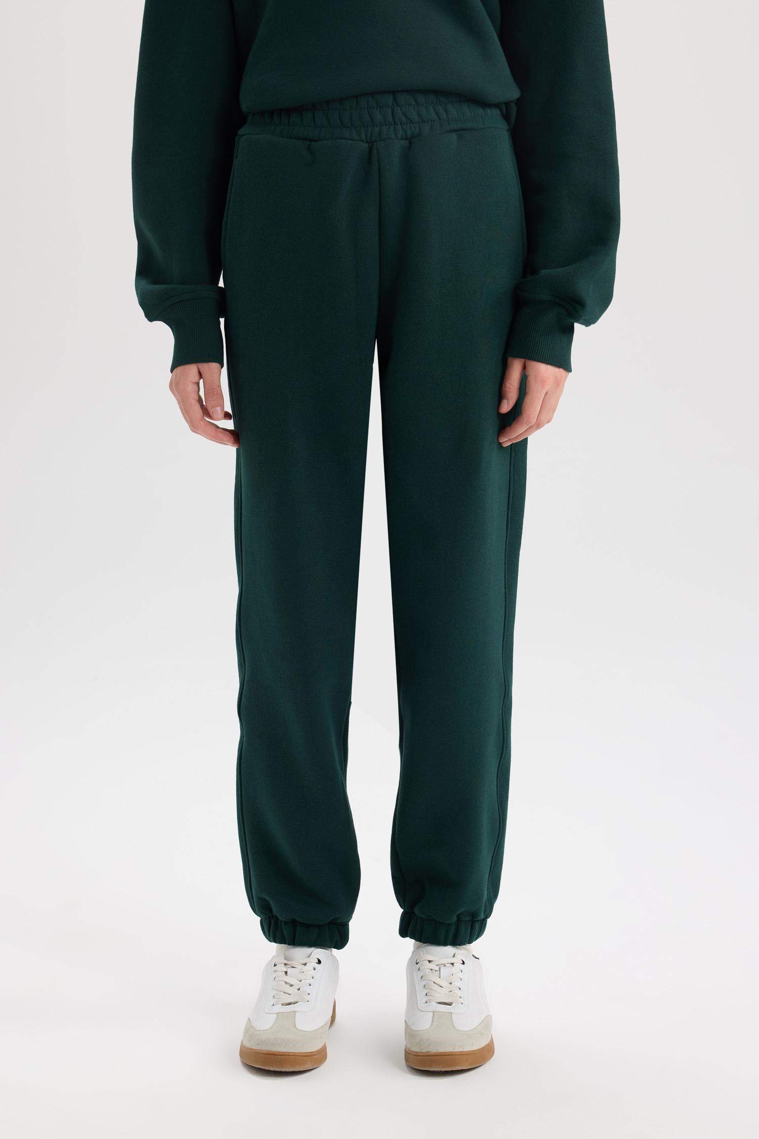 Standart Boy Jogger Kalın Eşofman Altı Basic Düz Beli Paçası Lastikli Cepli