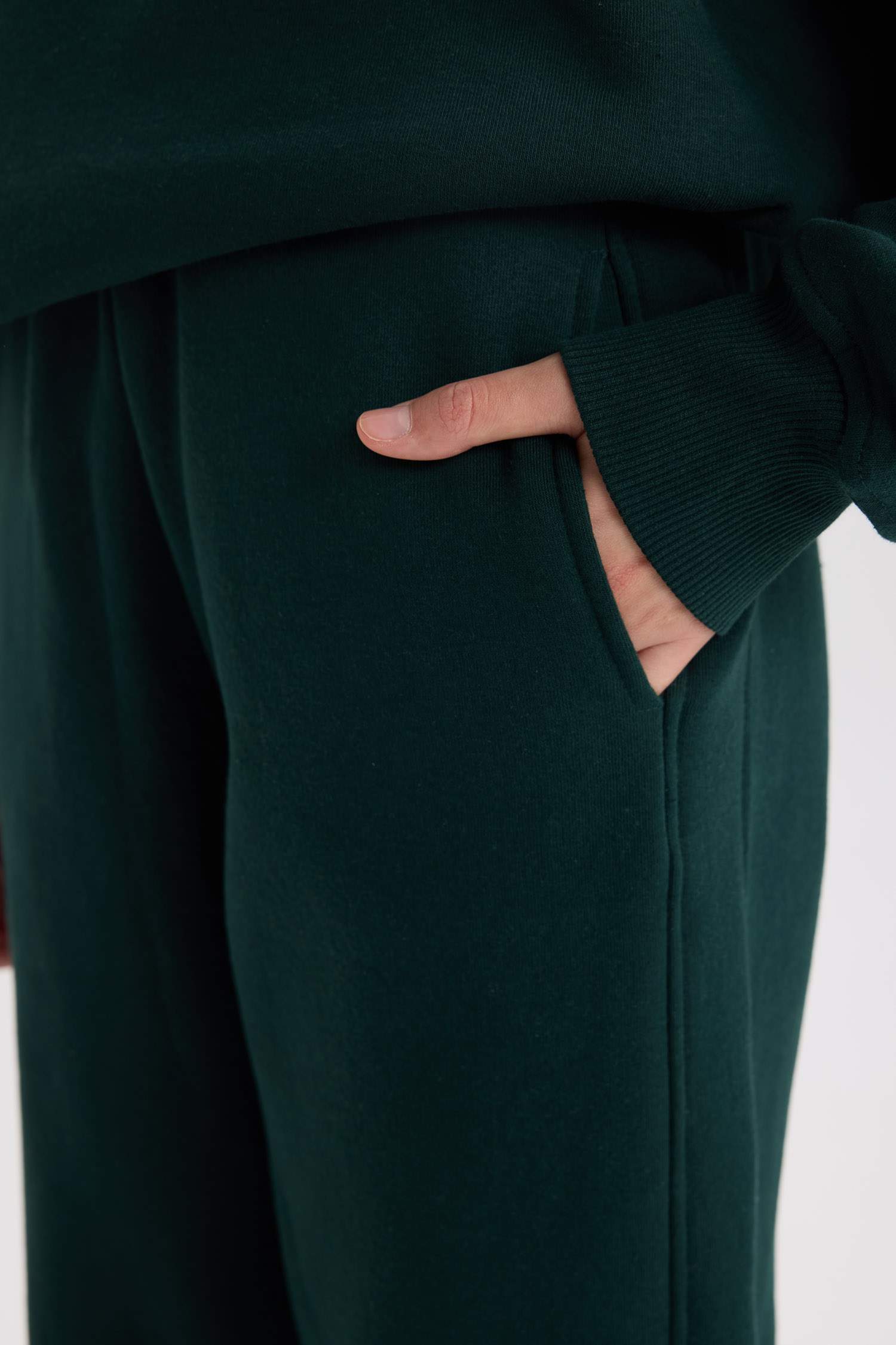 Standart Boy Jogger Kalın Eşofman Altı Basic Düz Beli Paçası Lastikli Cepli