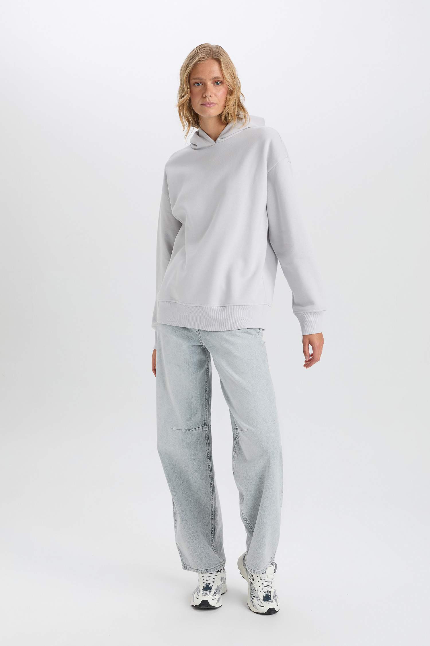 Sweat à capuche basique à Coupe décontractée