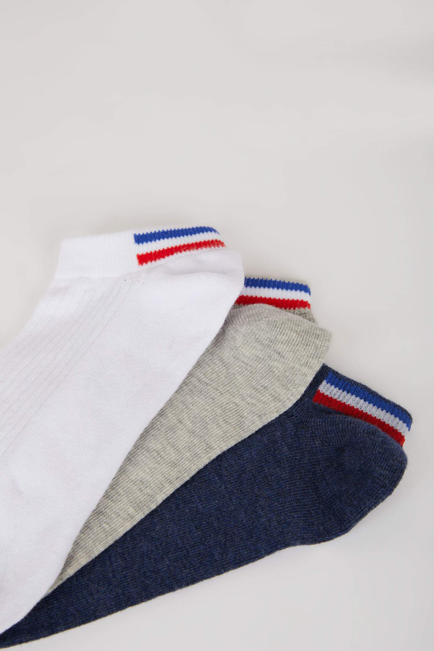 Erkek 3'lü Pamuklu Patik Çorap