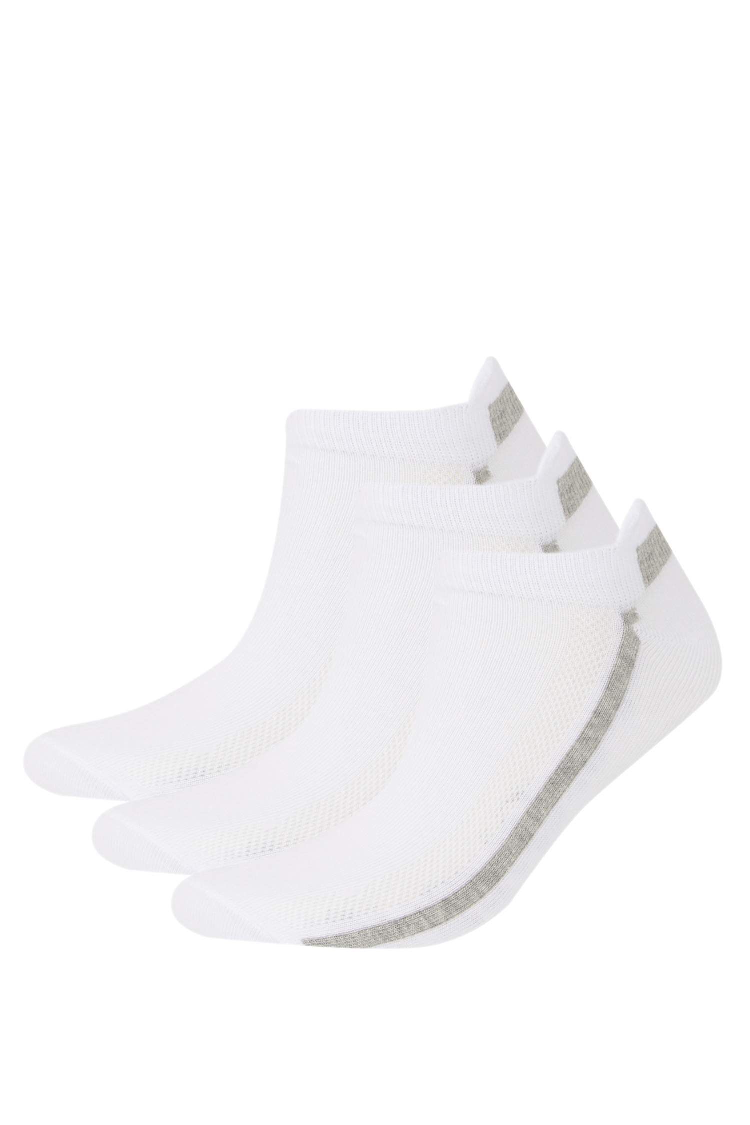 Erkek 3'lü Pamuklu Patik Çorap