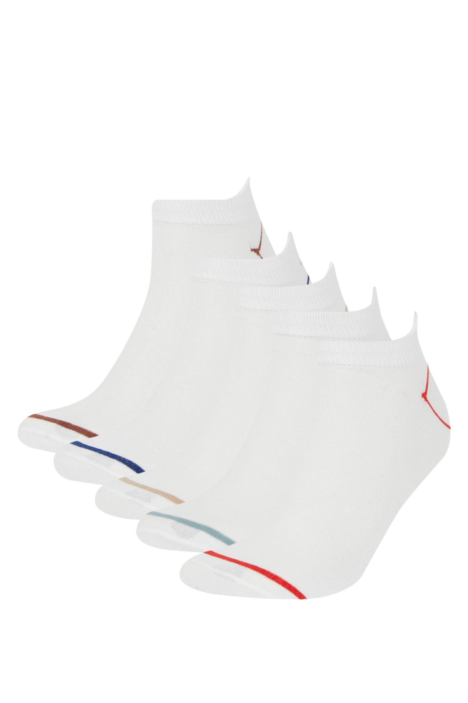 Man Striped 5 Piece Short Socks