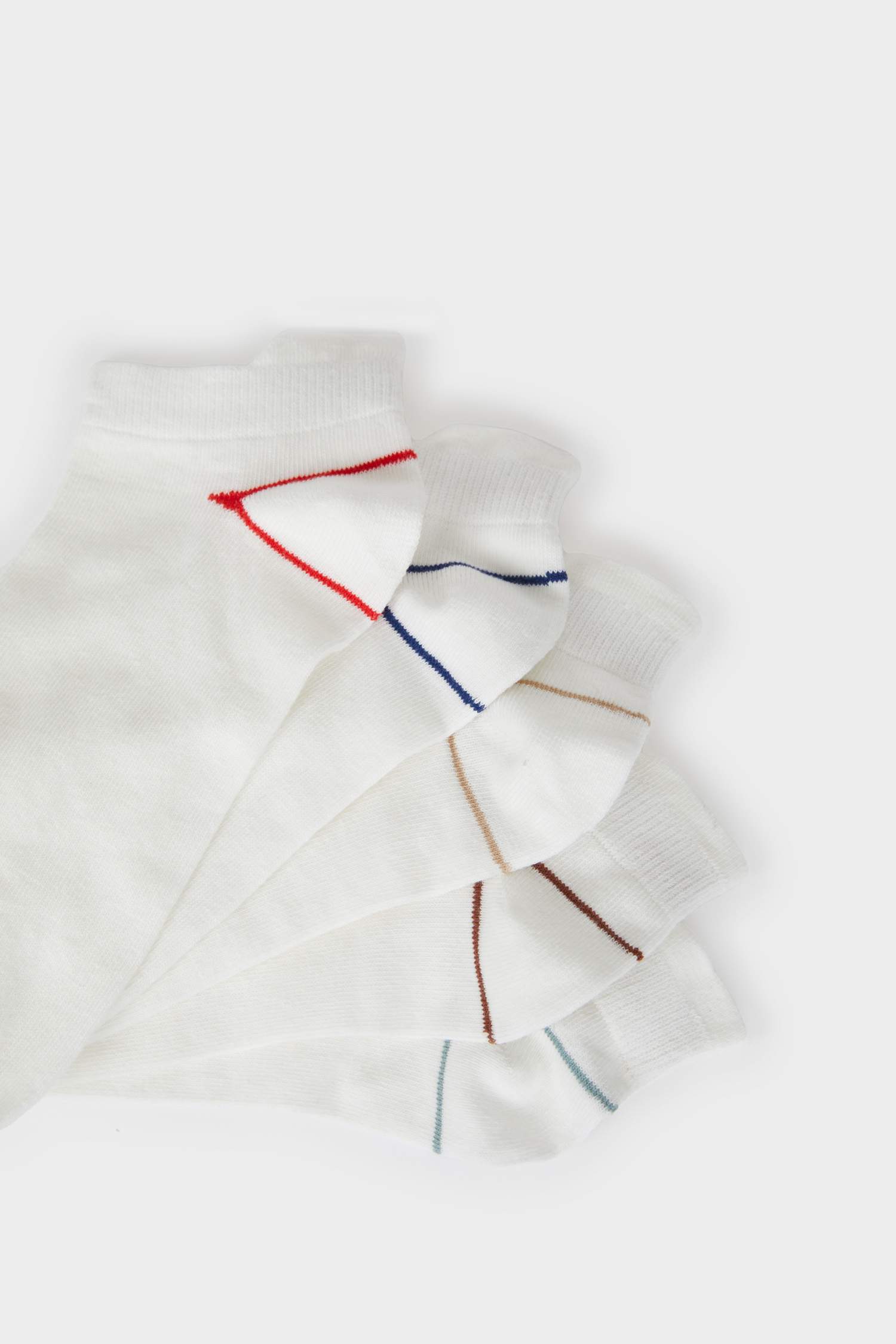 Man Striped 5 Piece Short Socks