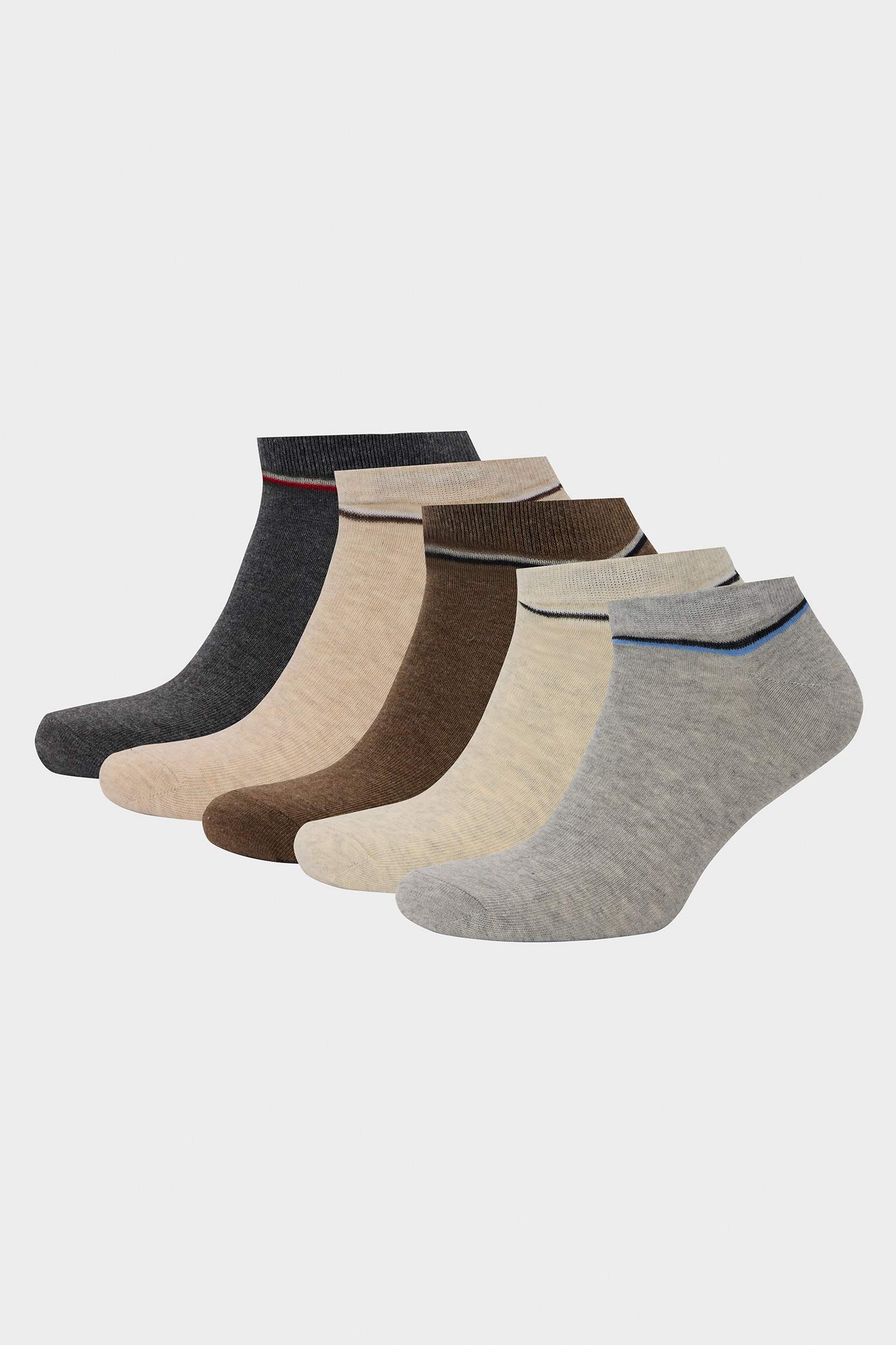 Erkek 5'li Pamuklu Patik Çorap