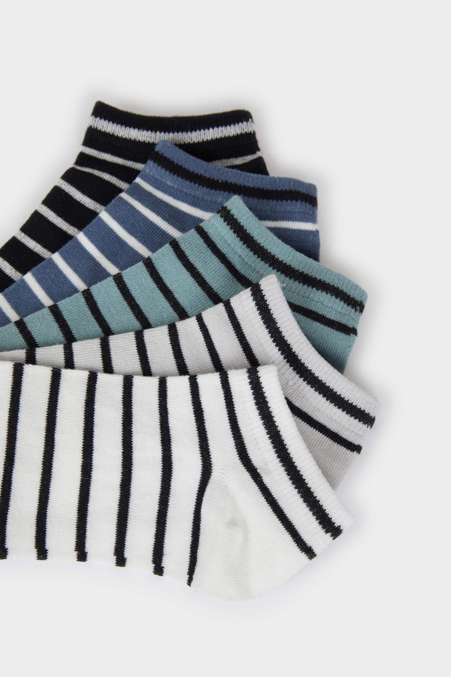 Erkek 5'li Pamuklu Patik Çorap