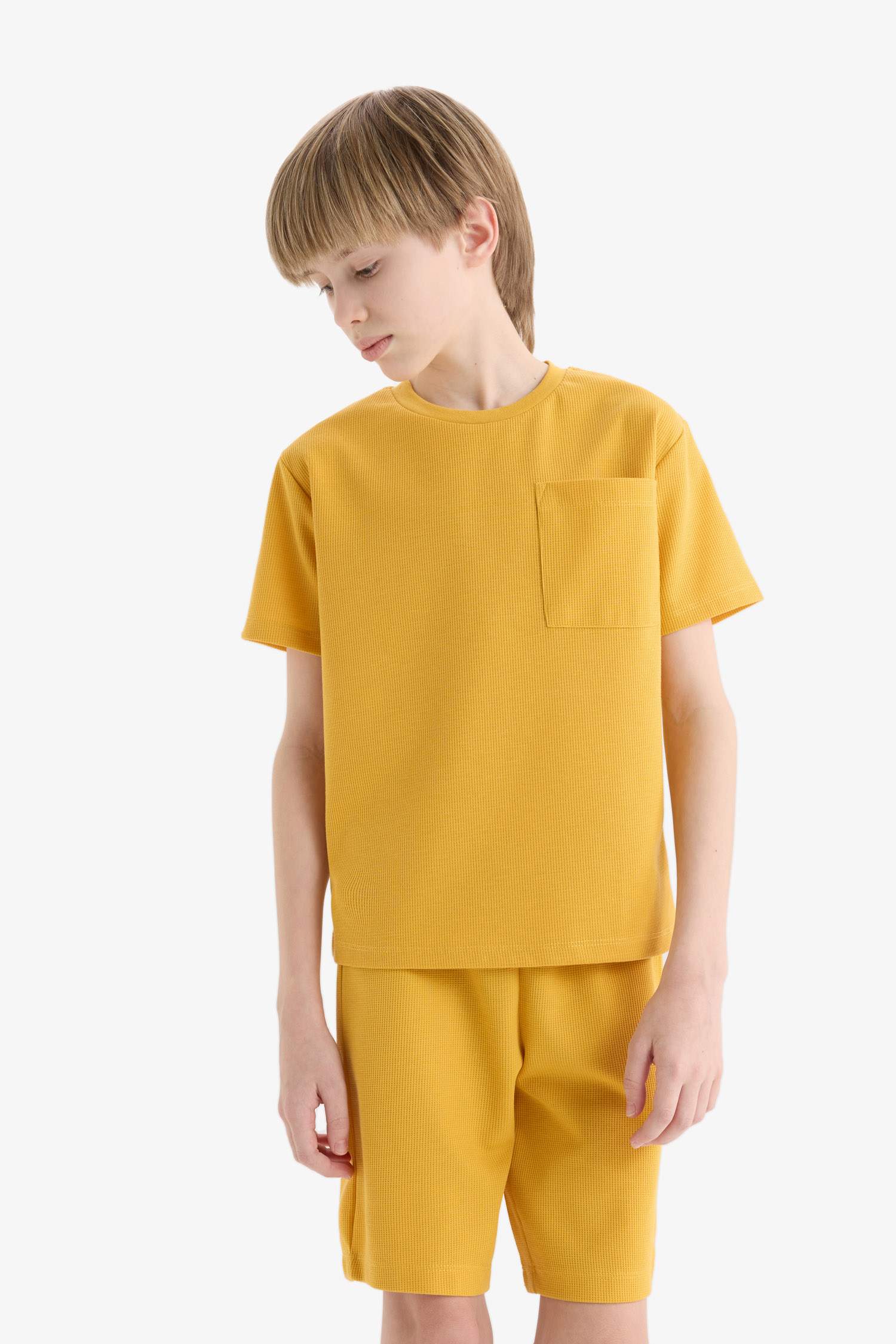 بيجامة وافل قصة عادية من قطعتين