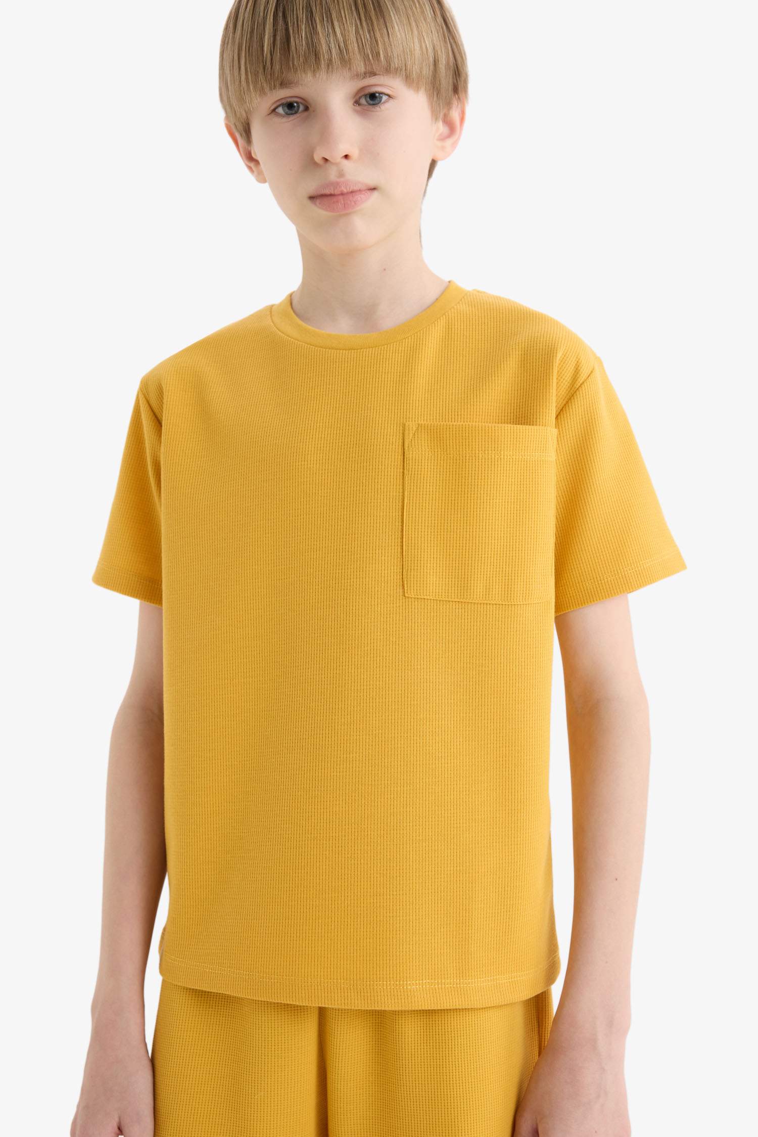 بيجامة وافل قصة عادية من قطعتين