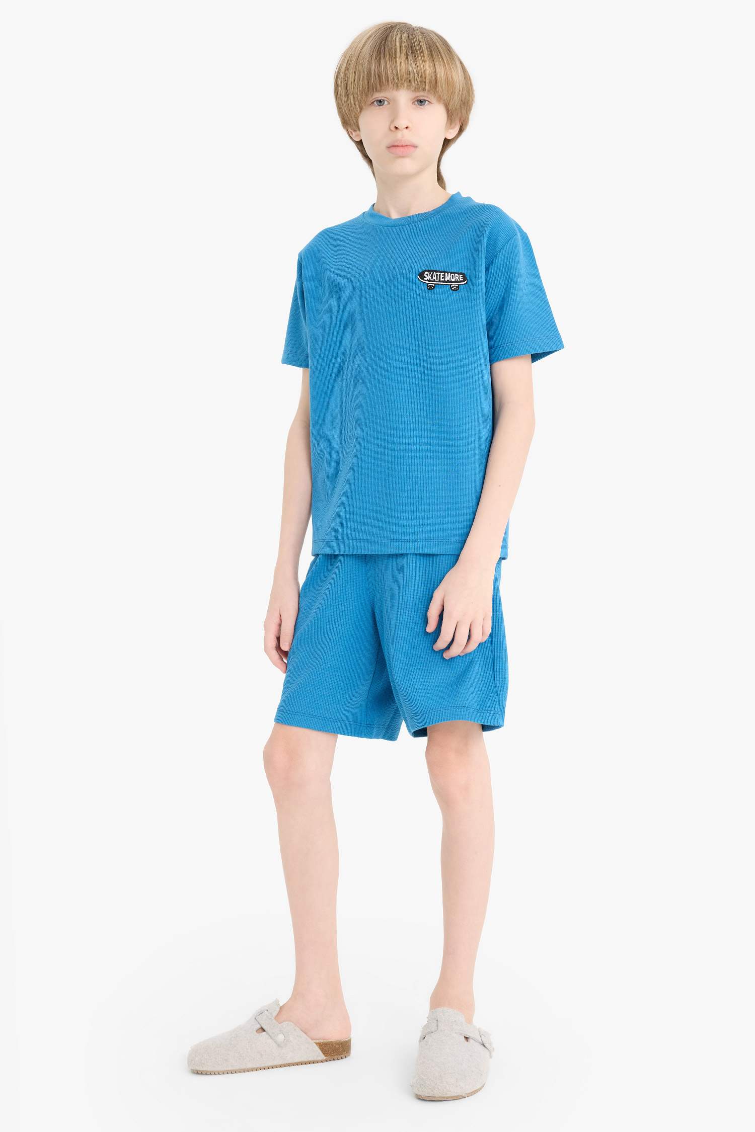 سيت بجامة ولادي وافل قصة عادية - قطعتين