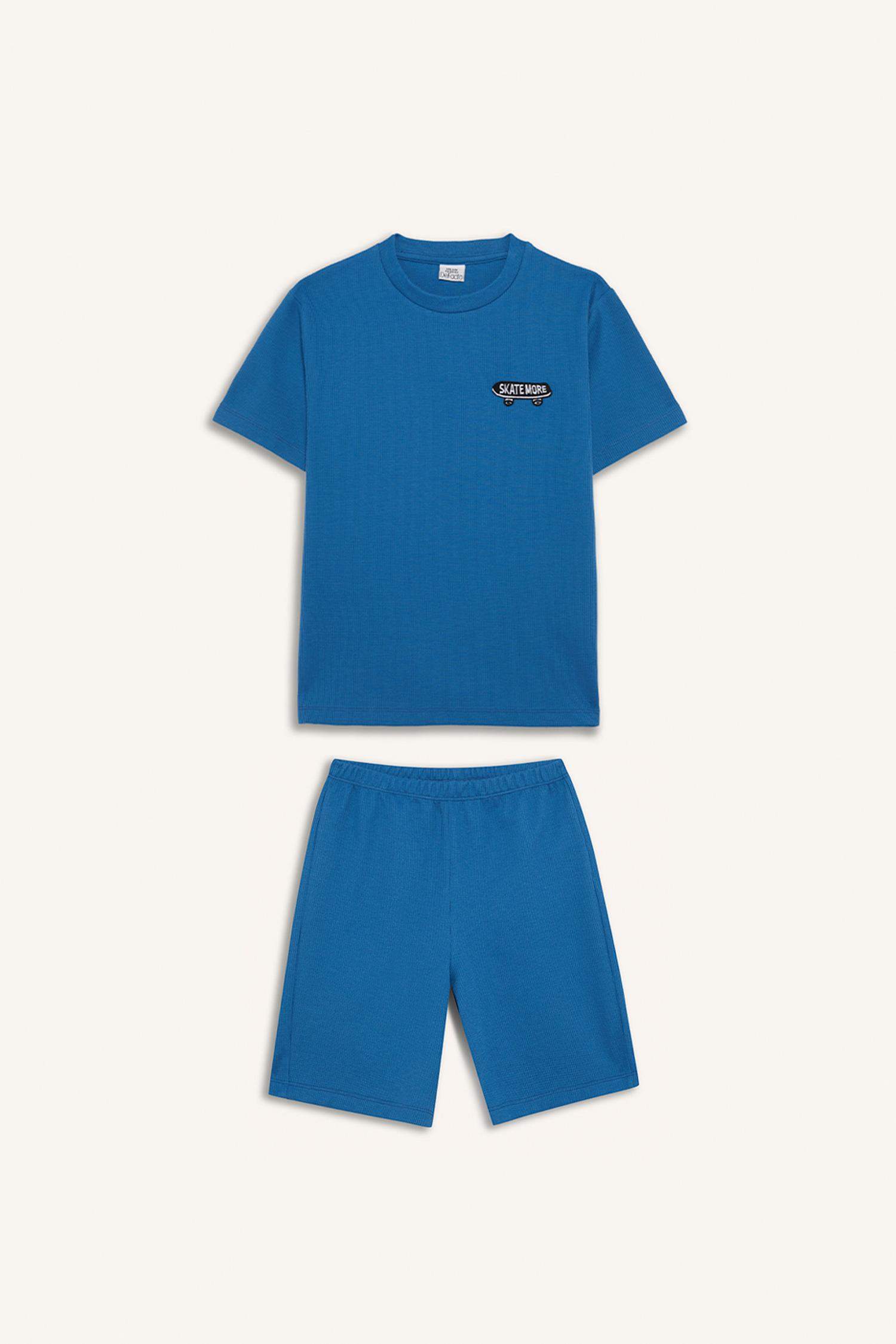 سيت بجامة ولادي وافل قصة عادية - قطعتين