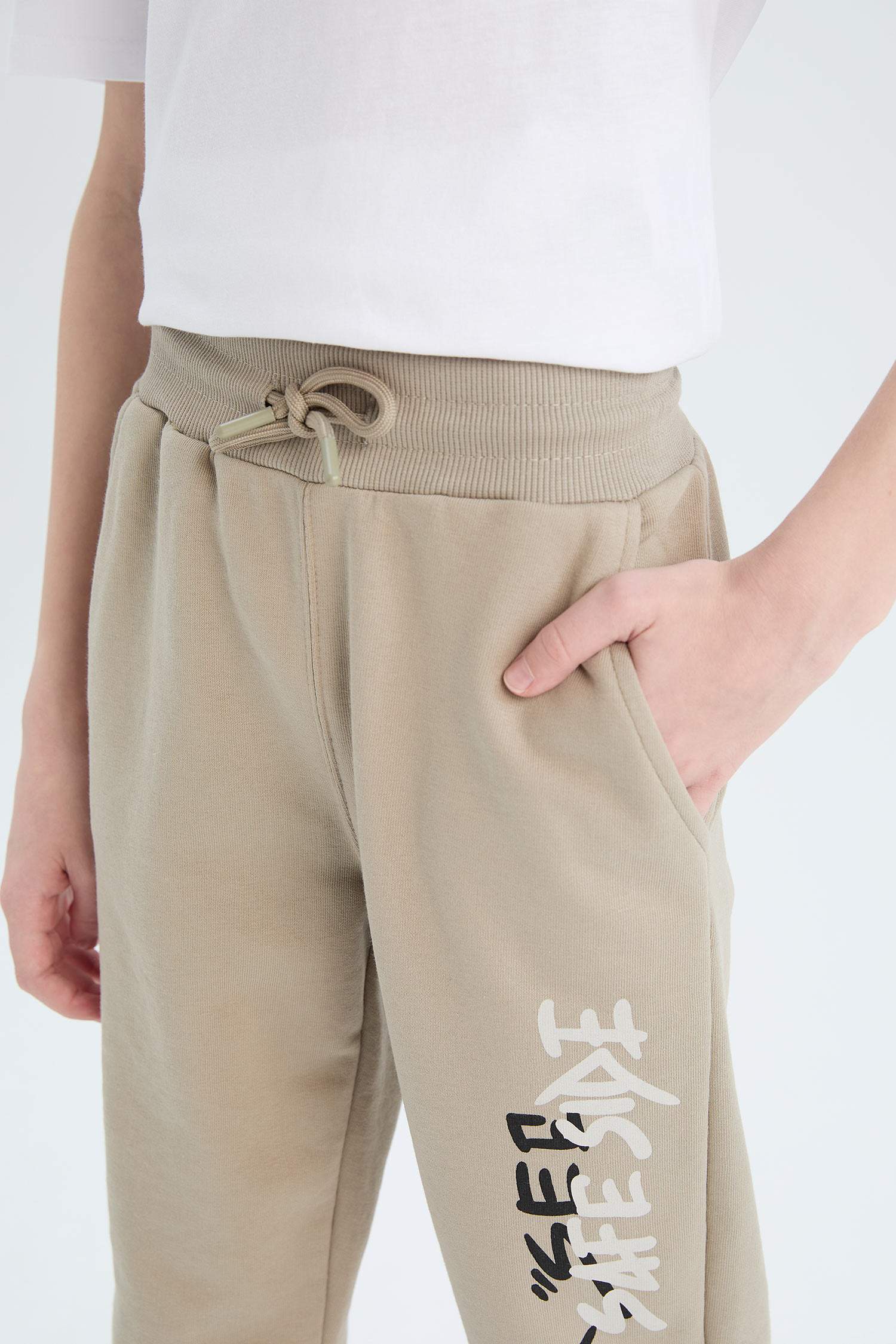 Erkek Çocuk Beli Lastikli Baskılı Eşofman Altı