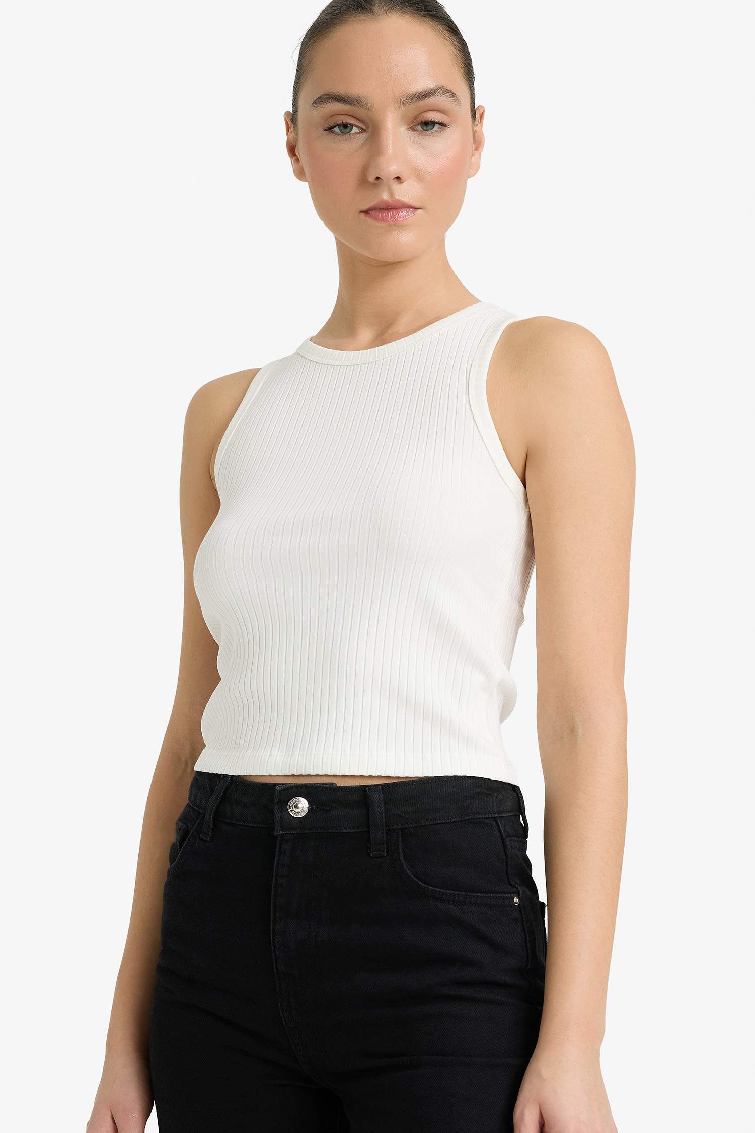 كيمونه مضلع سليم فيت بياخة مستديرة