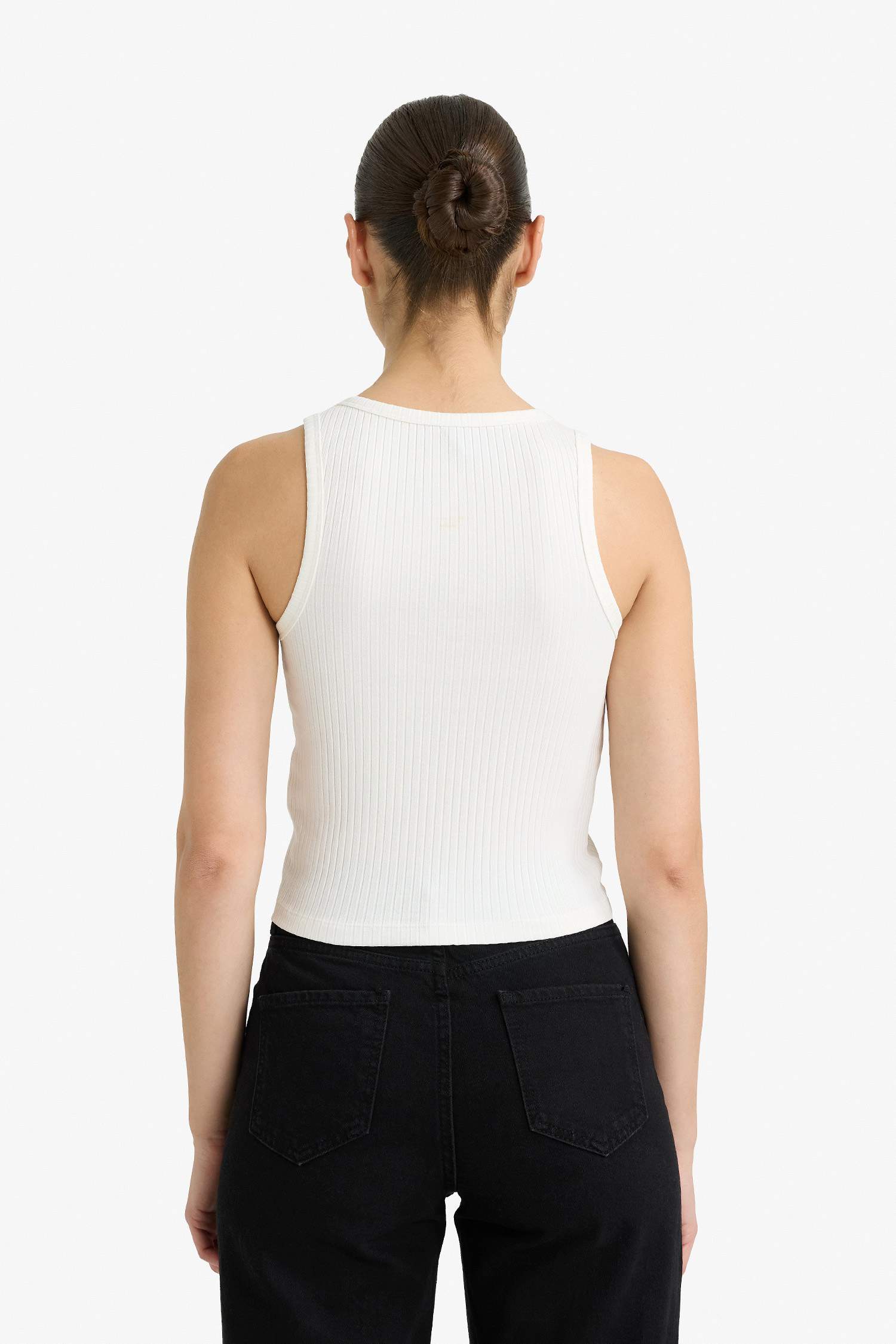 كيمونه مضلع سليم فيت بياخة مستديرة