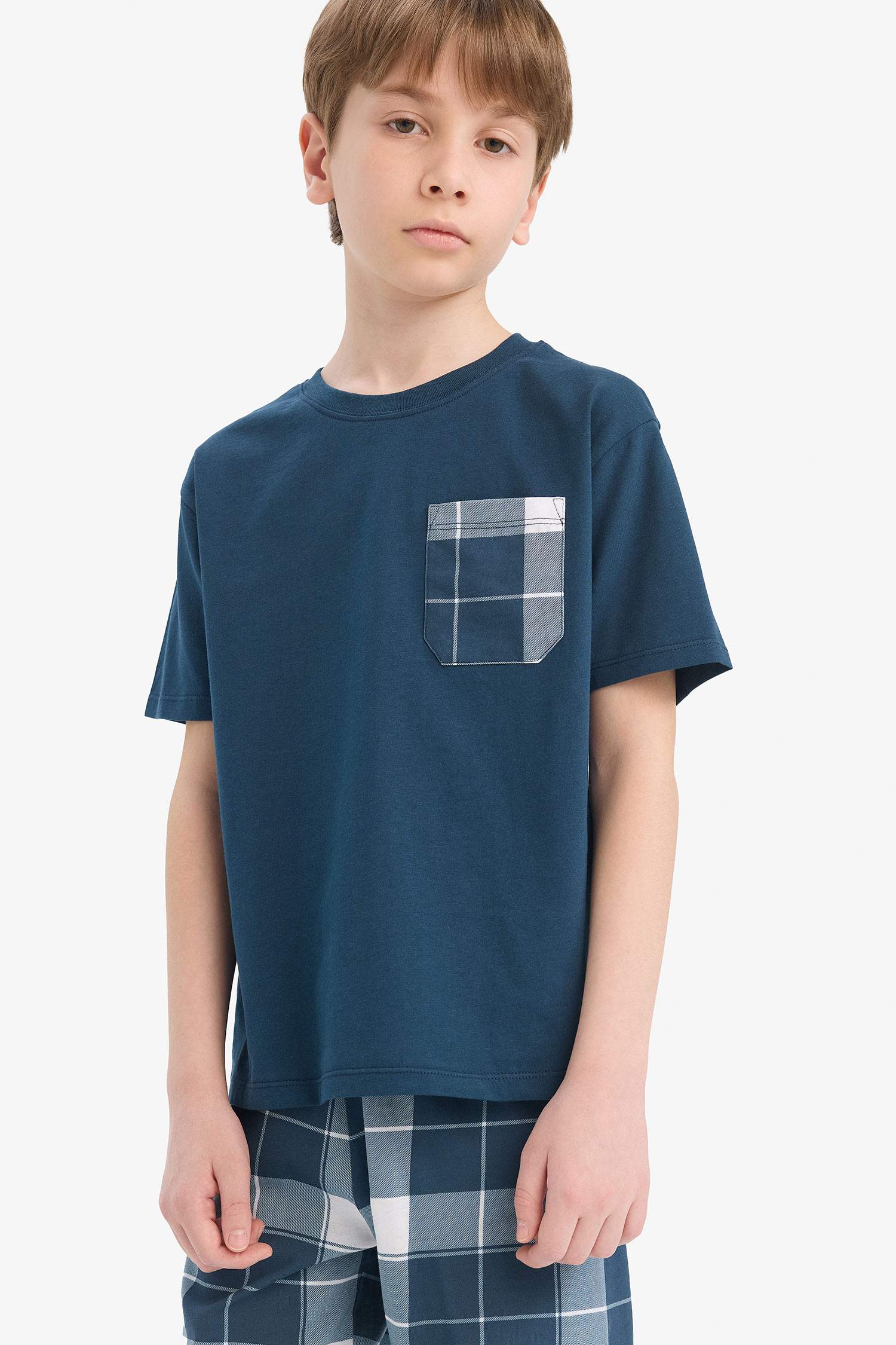 Ensemble Pyjama T-shirt et Short à carreaux pour garçon