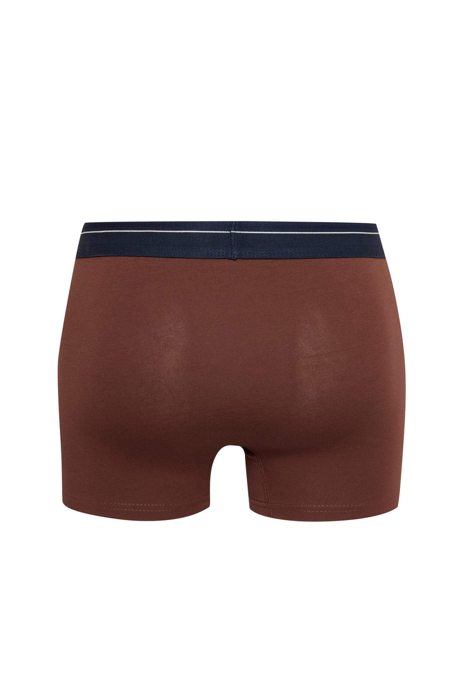 Regular Fit Kareli 3'lü Boxer