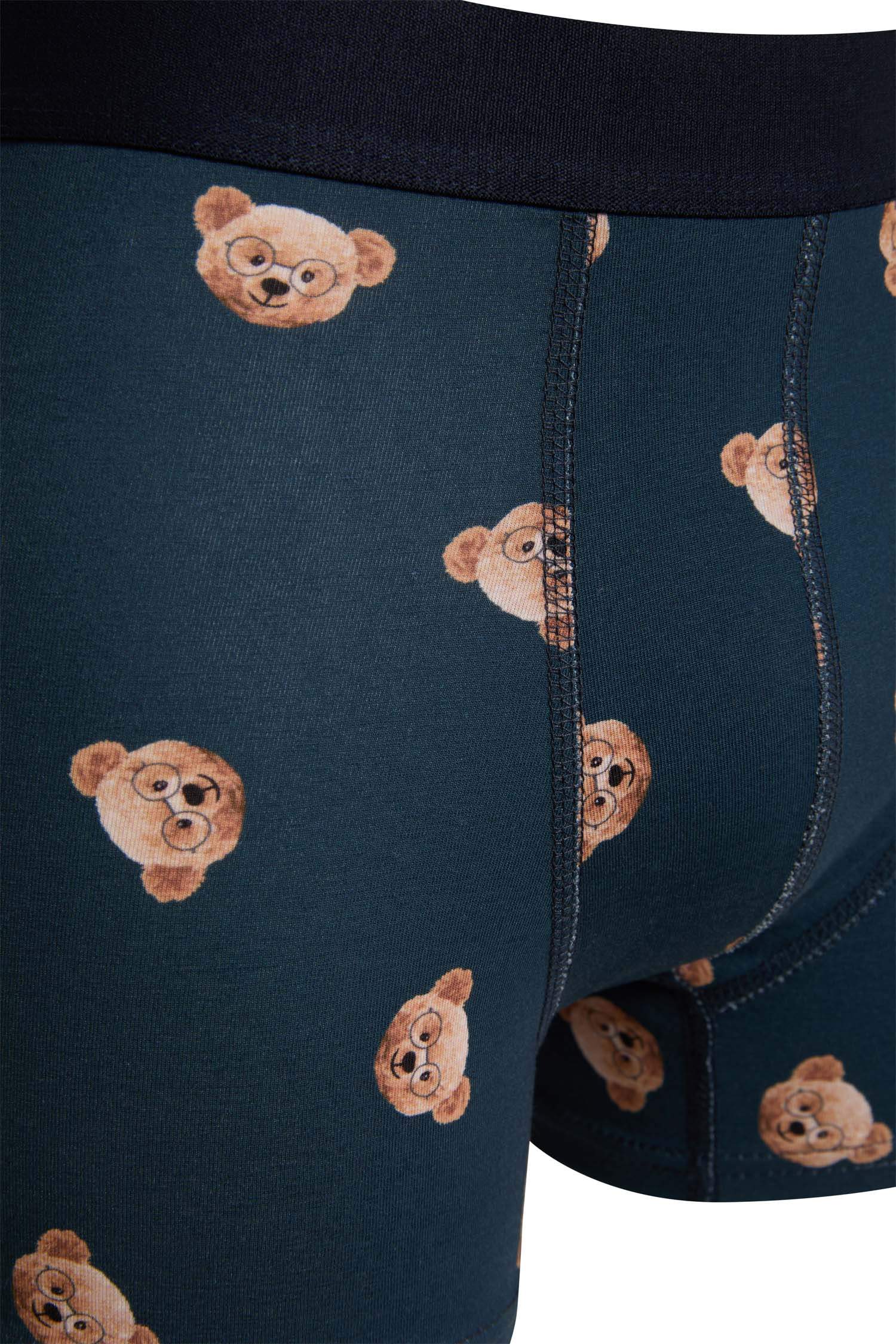 Regular Fit Hayvan Baskılı 3'lü Boxer