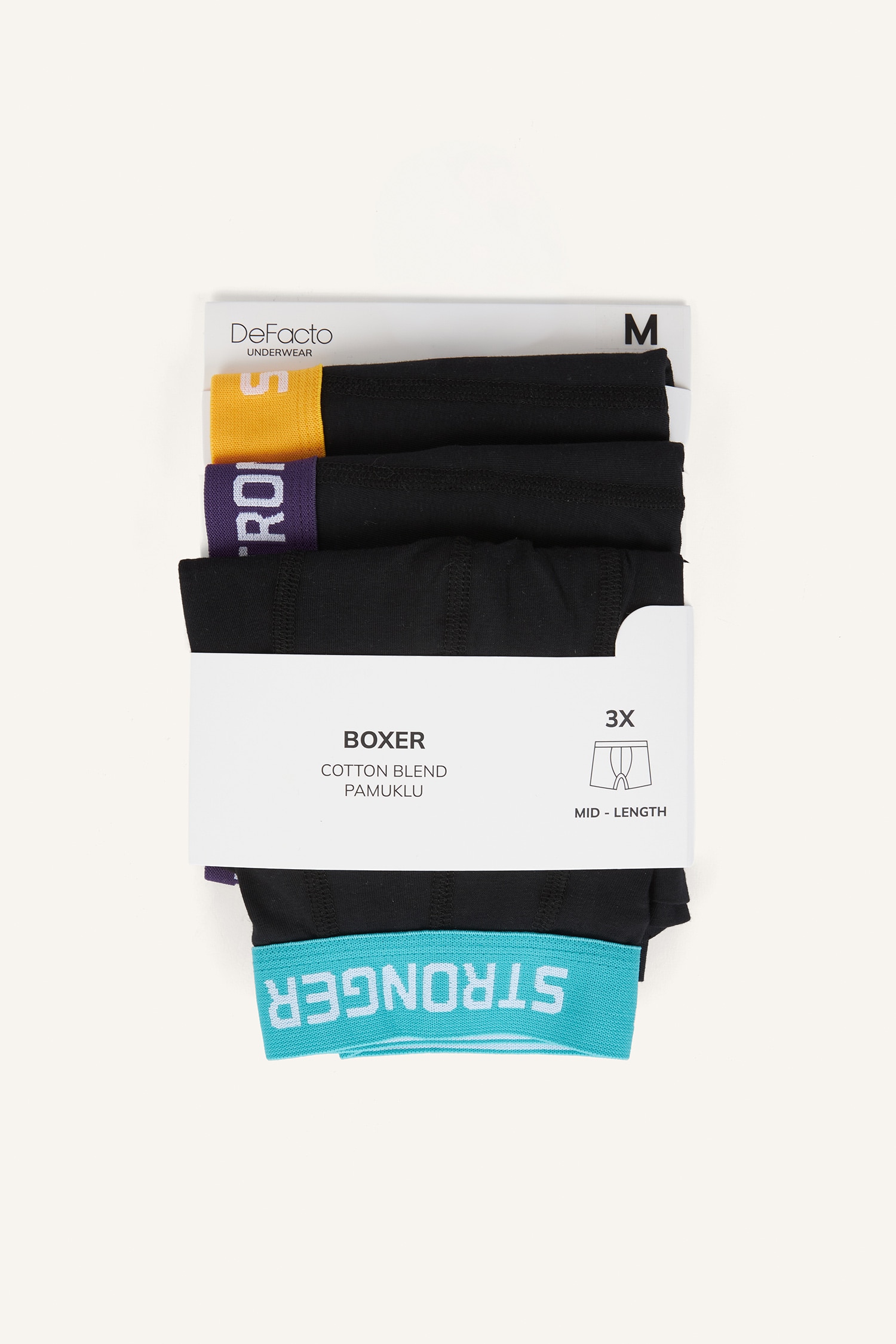 DeFacto Regular Fit 3'lü Boxer