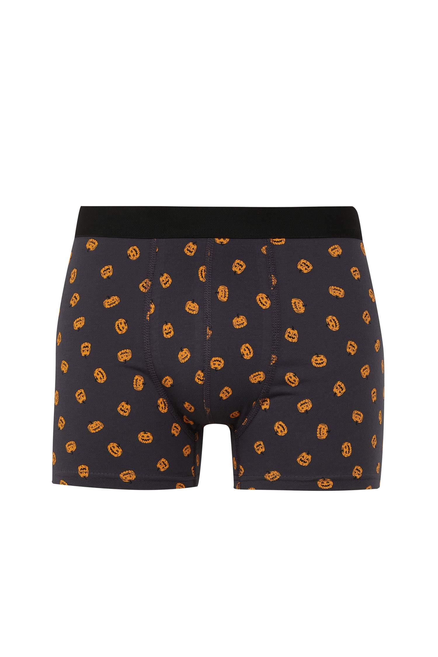 Regular Fıt Bal Kabağı Baskılı 3'lü Boxer