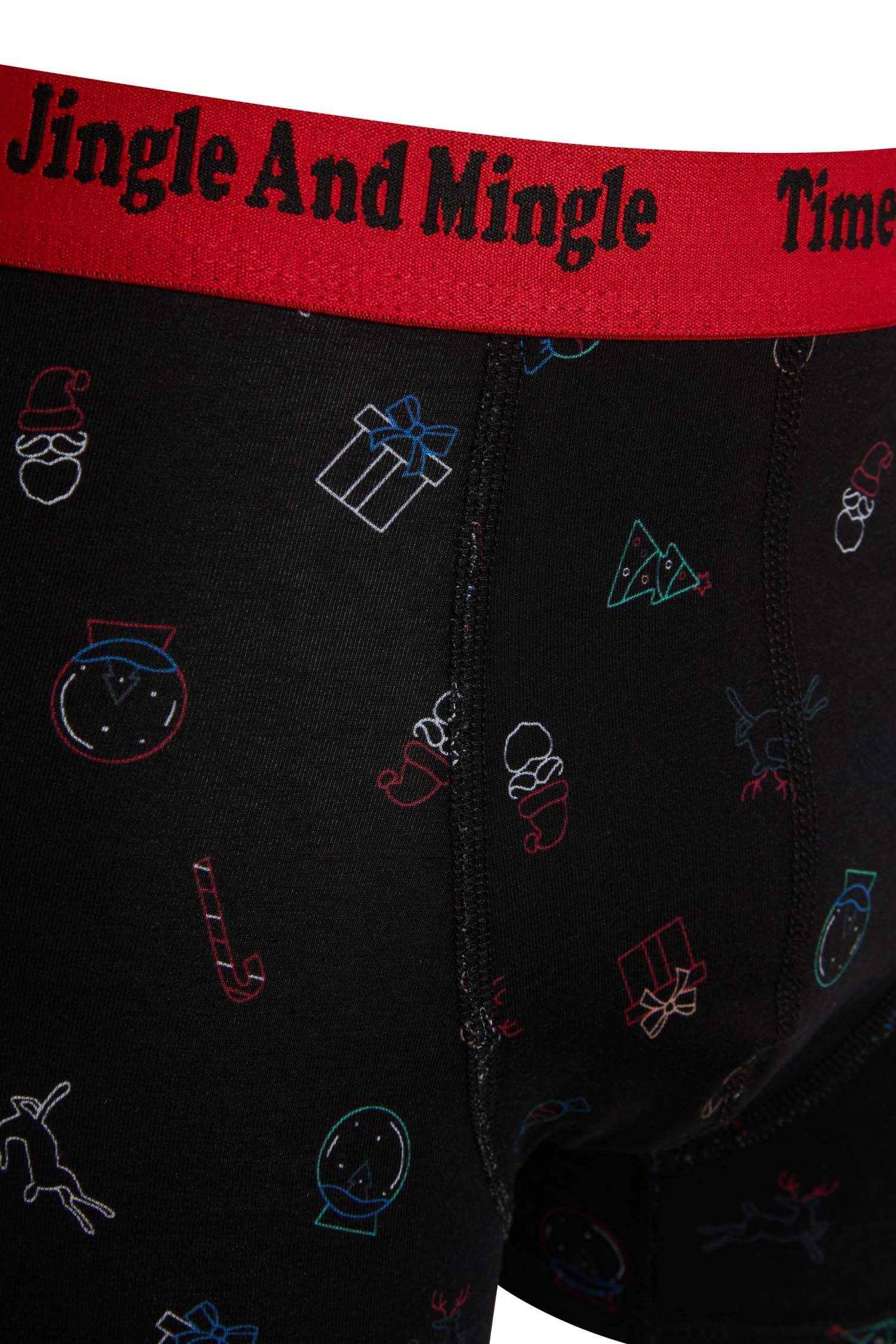 Erkek Yılbaşı Temalı Boxer